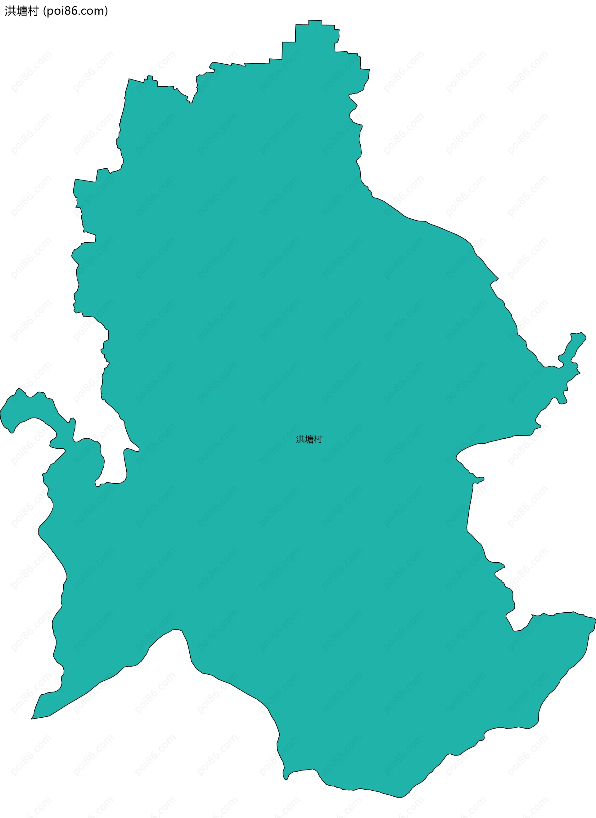 洪塘村边界地图