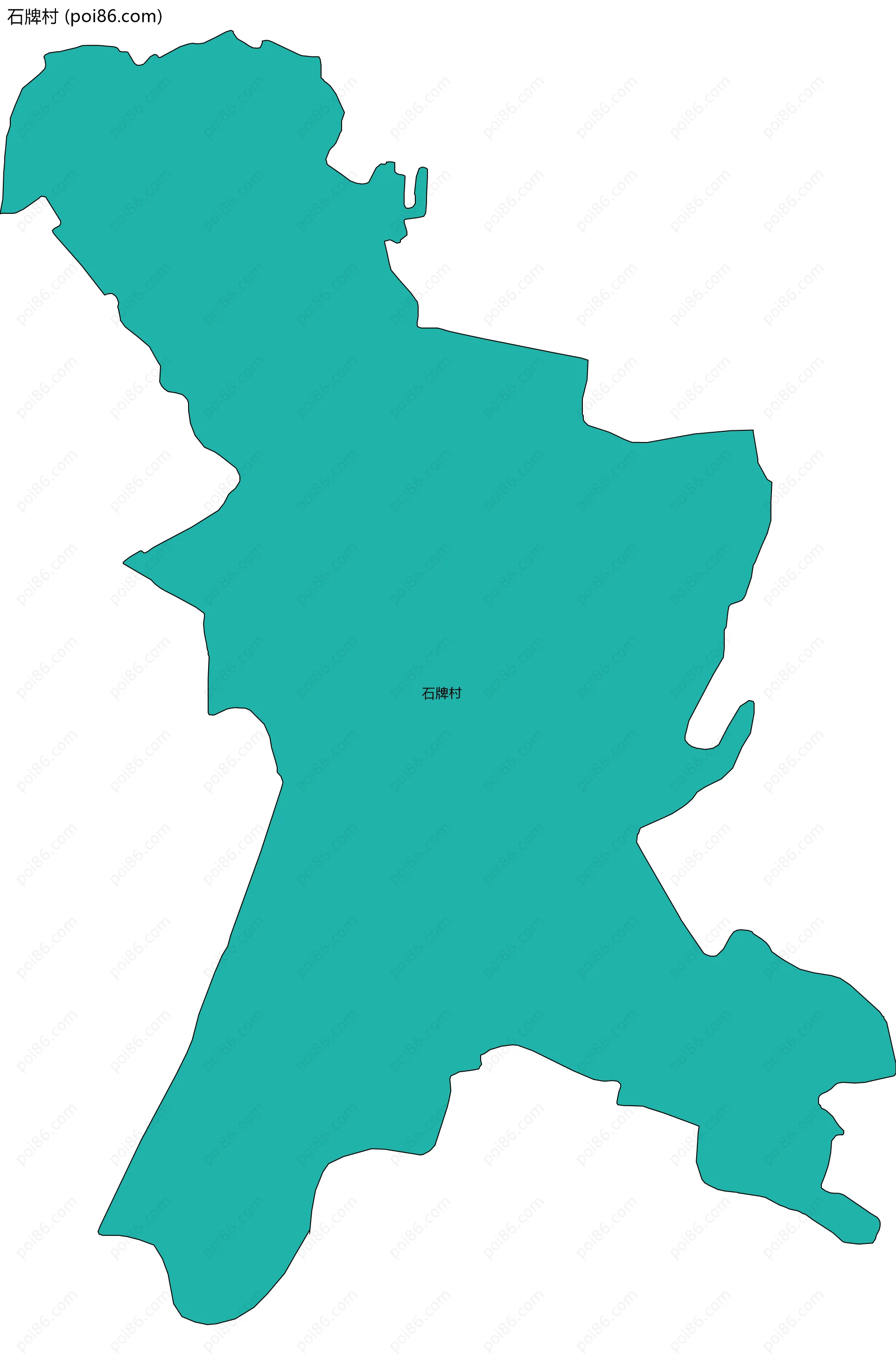石牌村边界地图