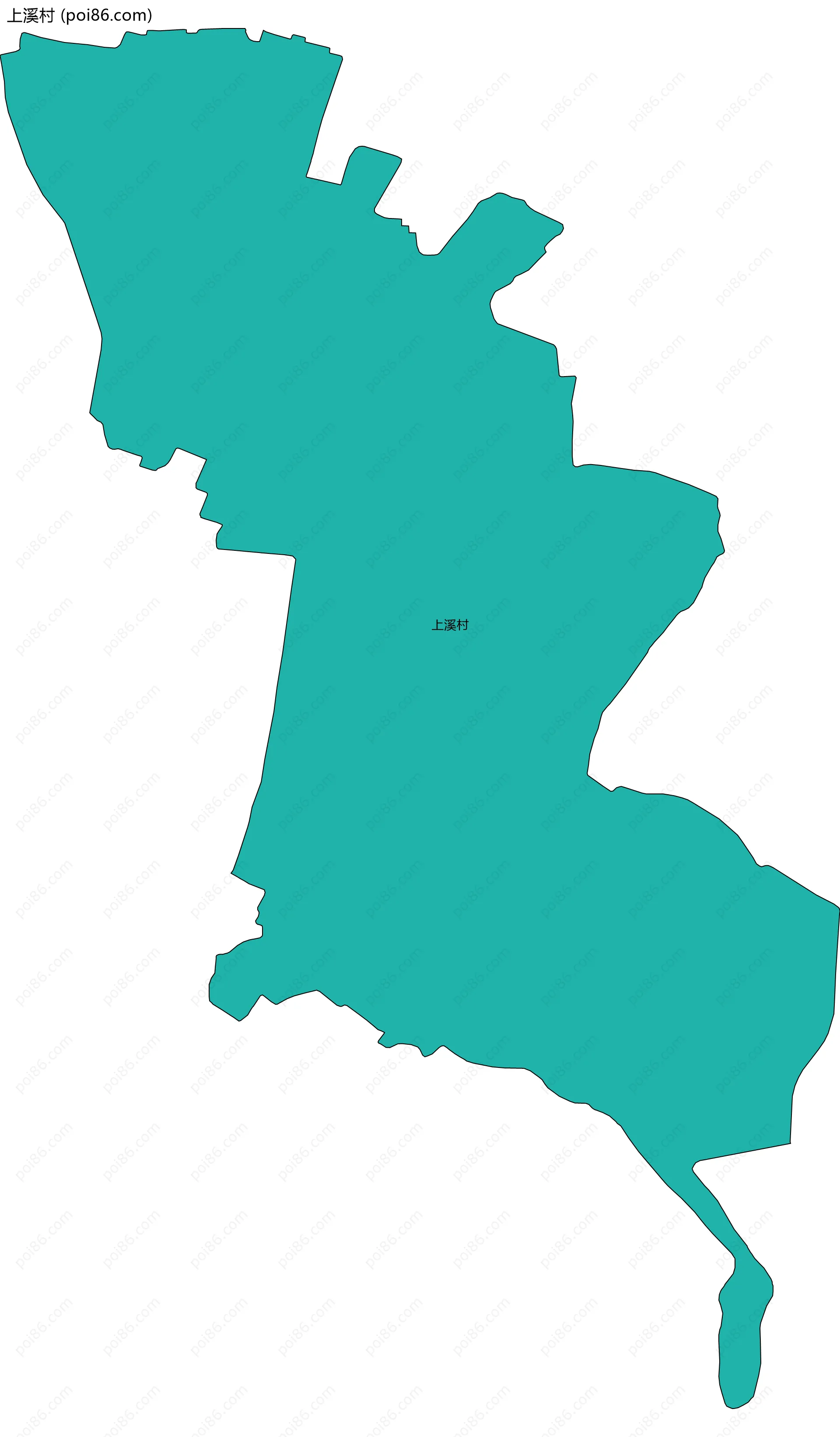 上溪村边界地图