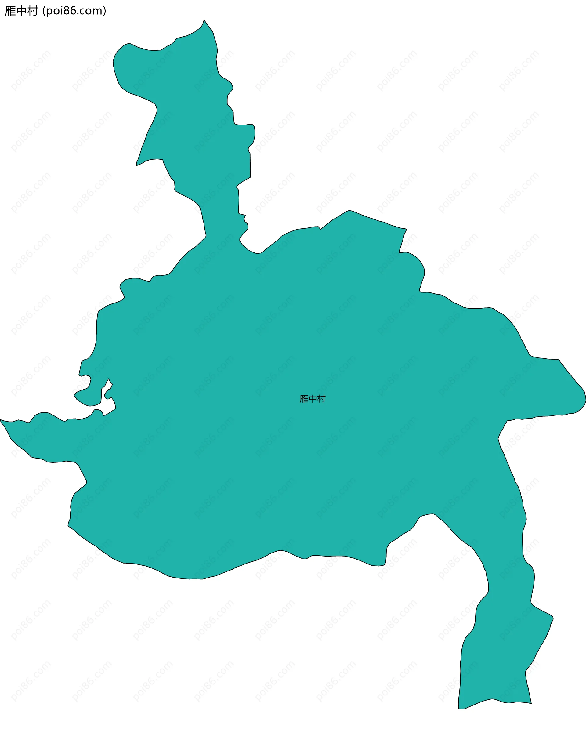 雁中村边界地图