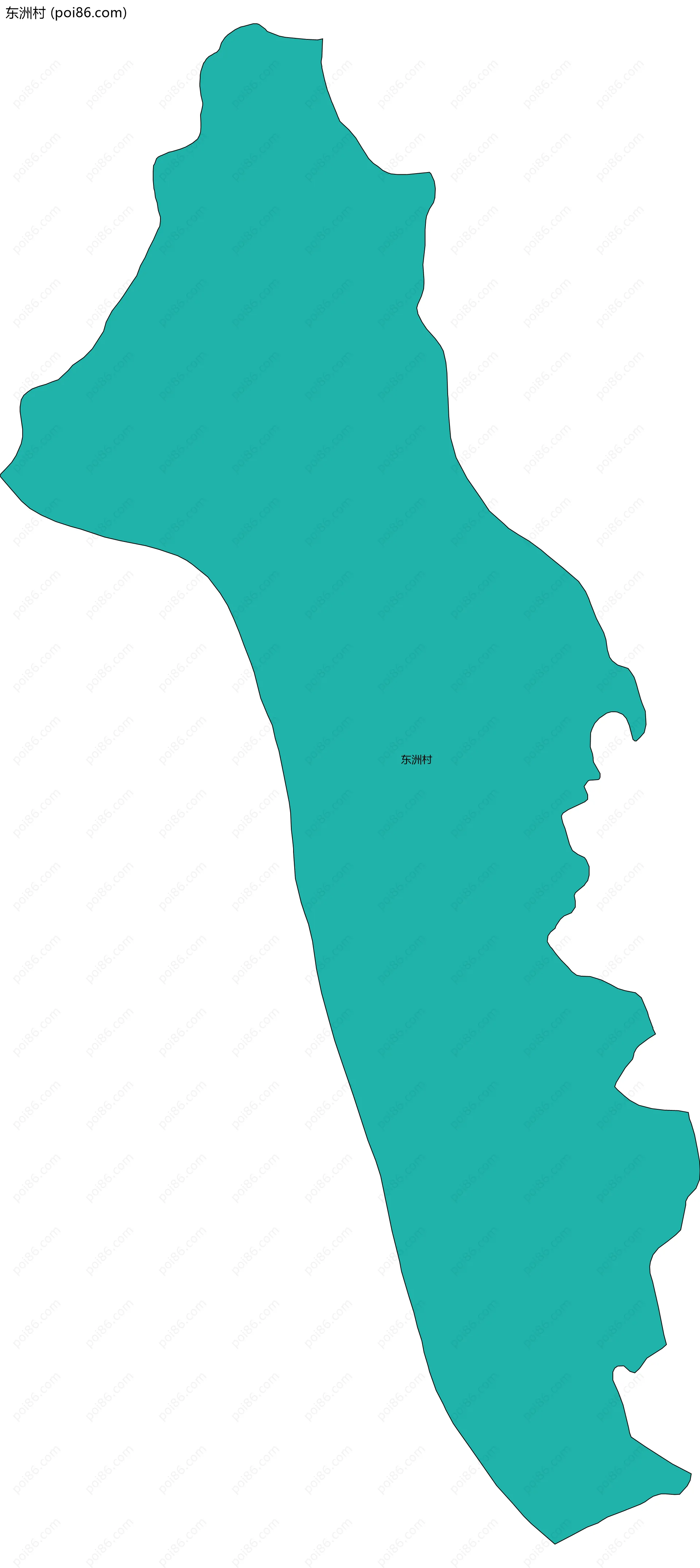 东洲村边界地图