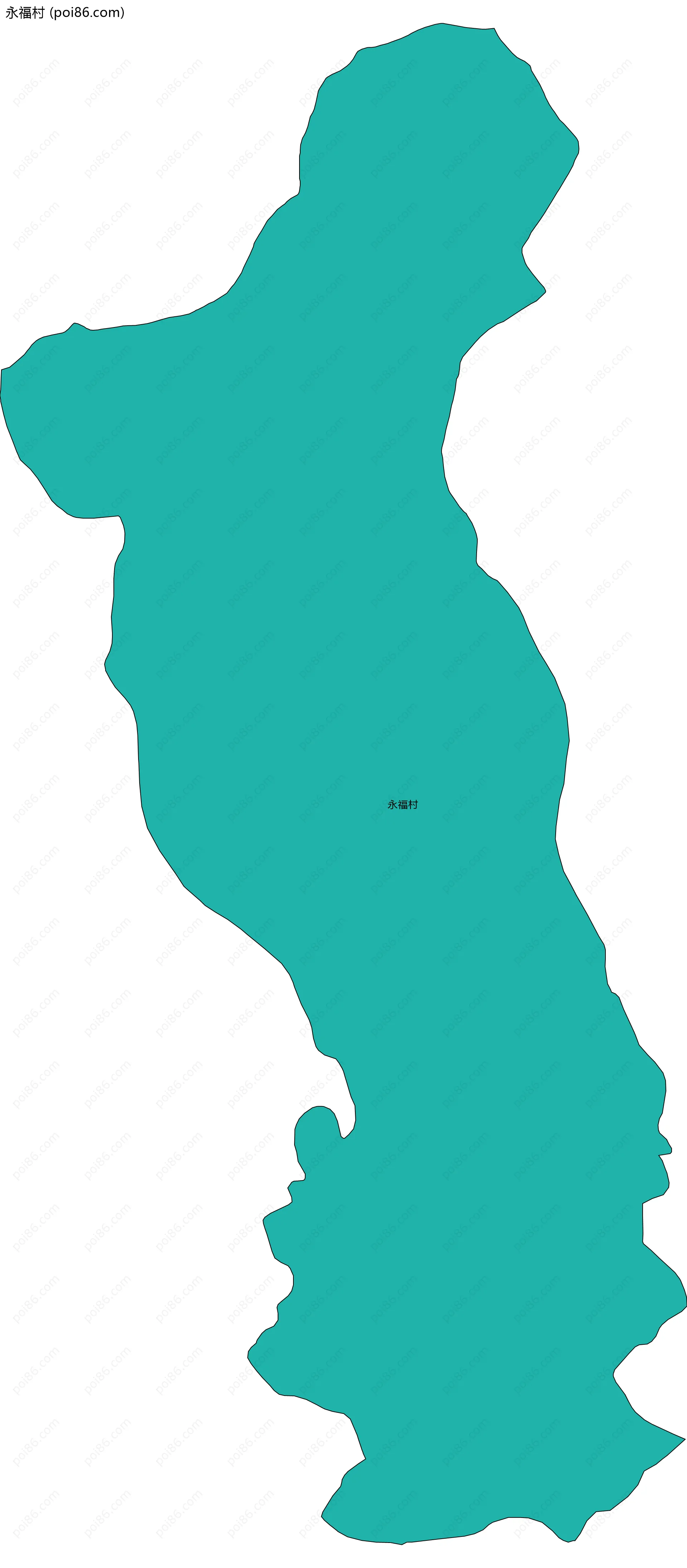 永福村边界地图