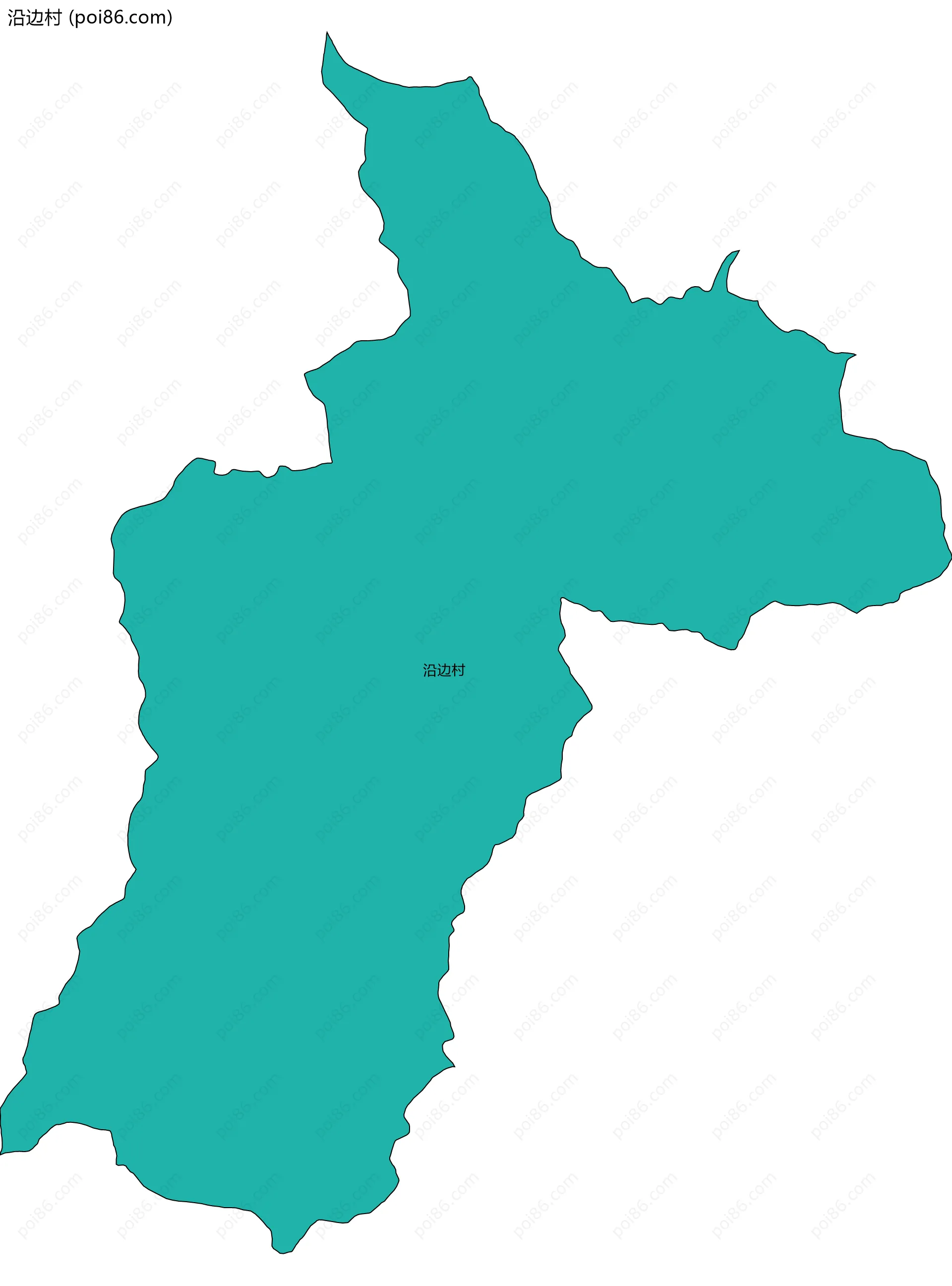 沿边村边界地图
