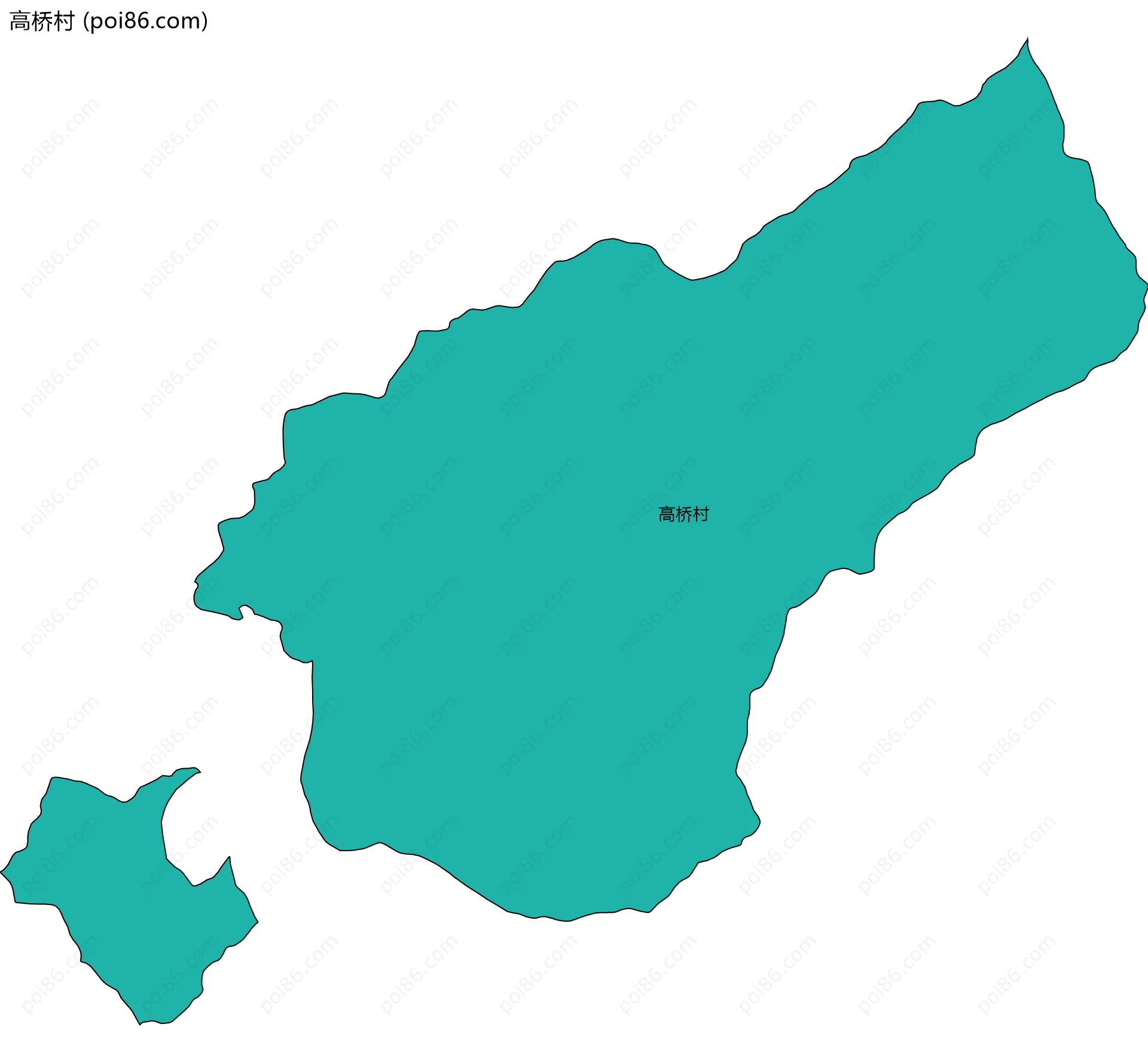 高桥村边界地图