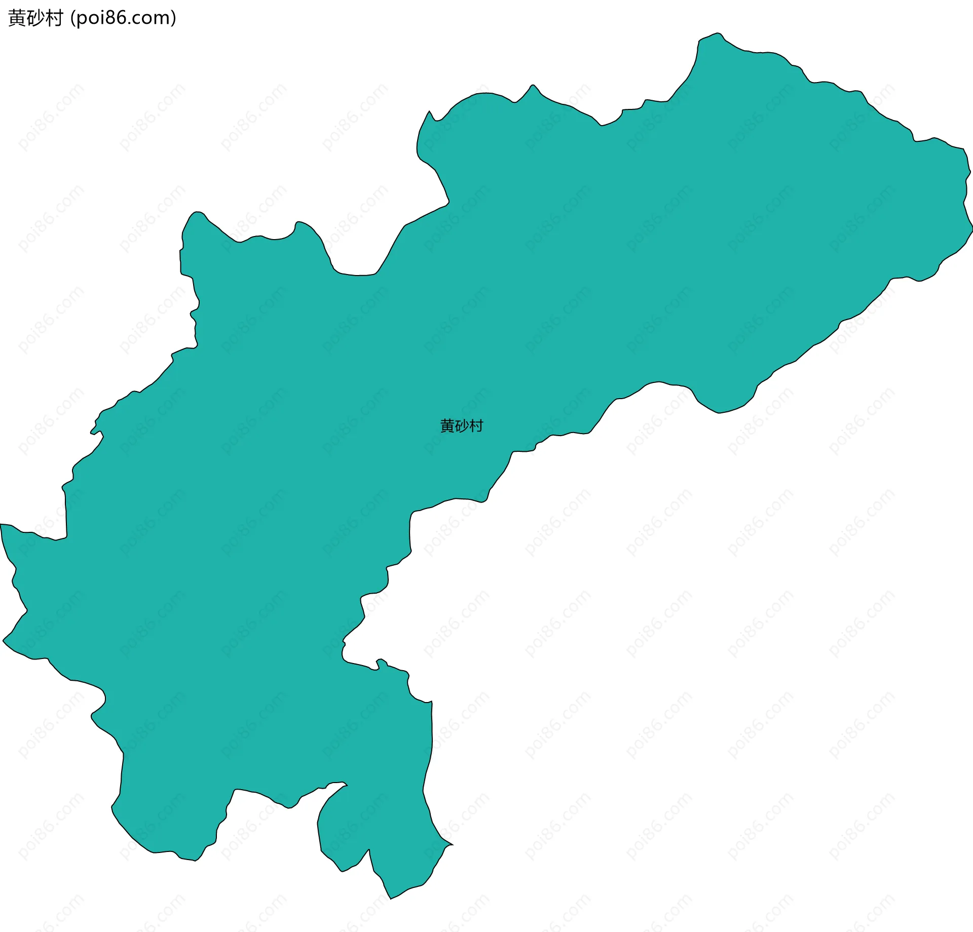 黄砂村边界地图