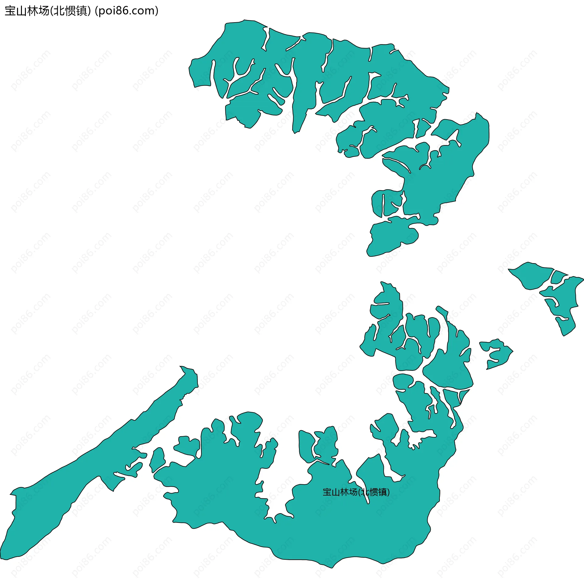 宝山林场(北惯镇)边界地图