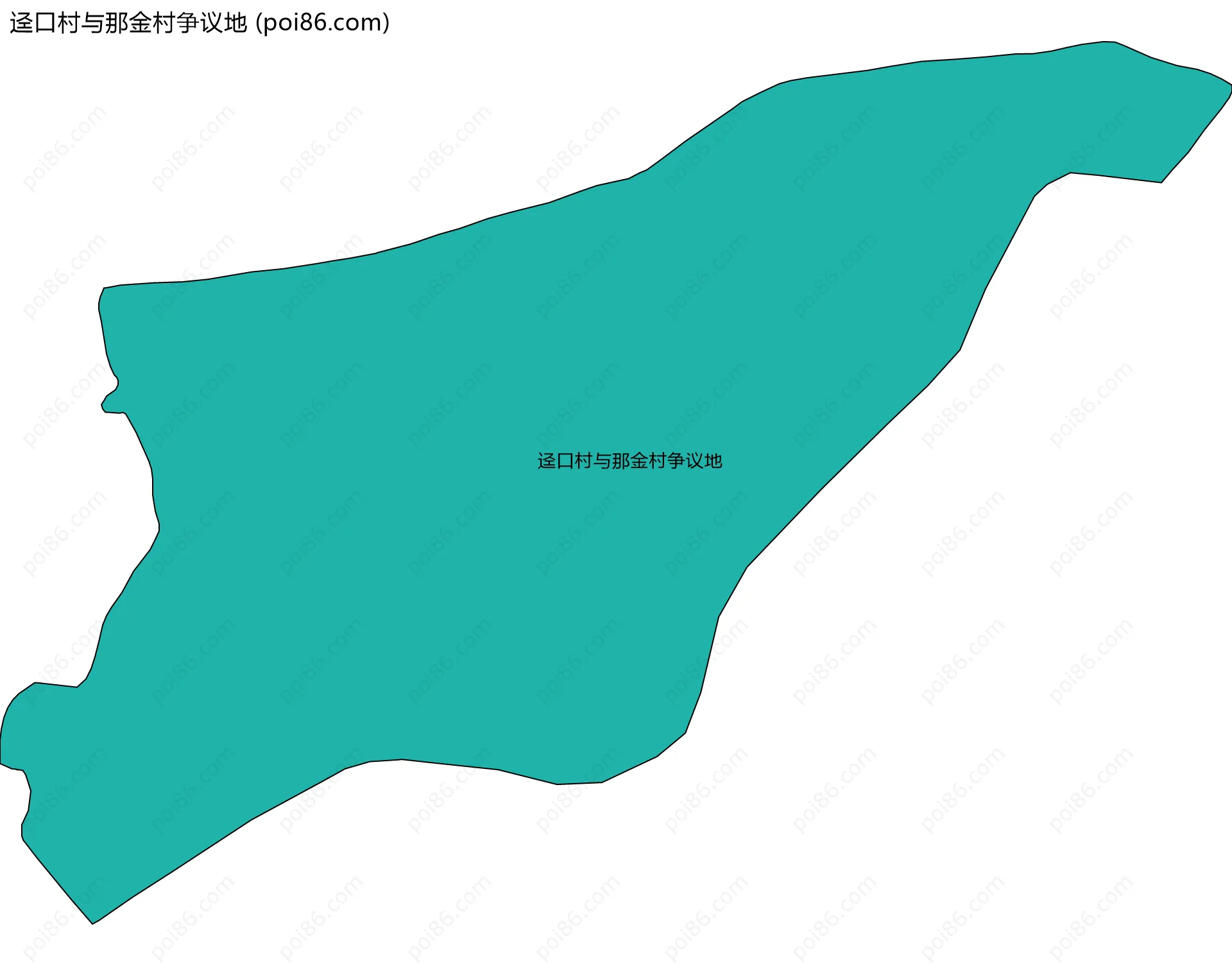迳口村与那金村争议地边界地图