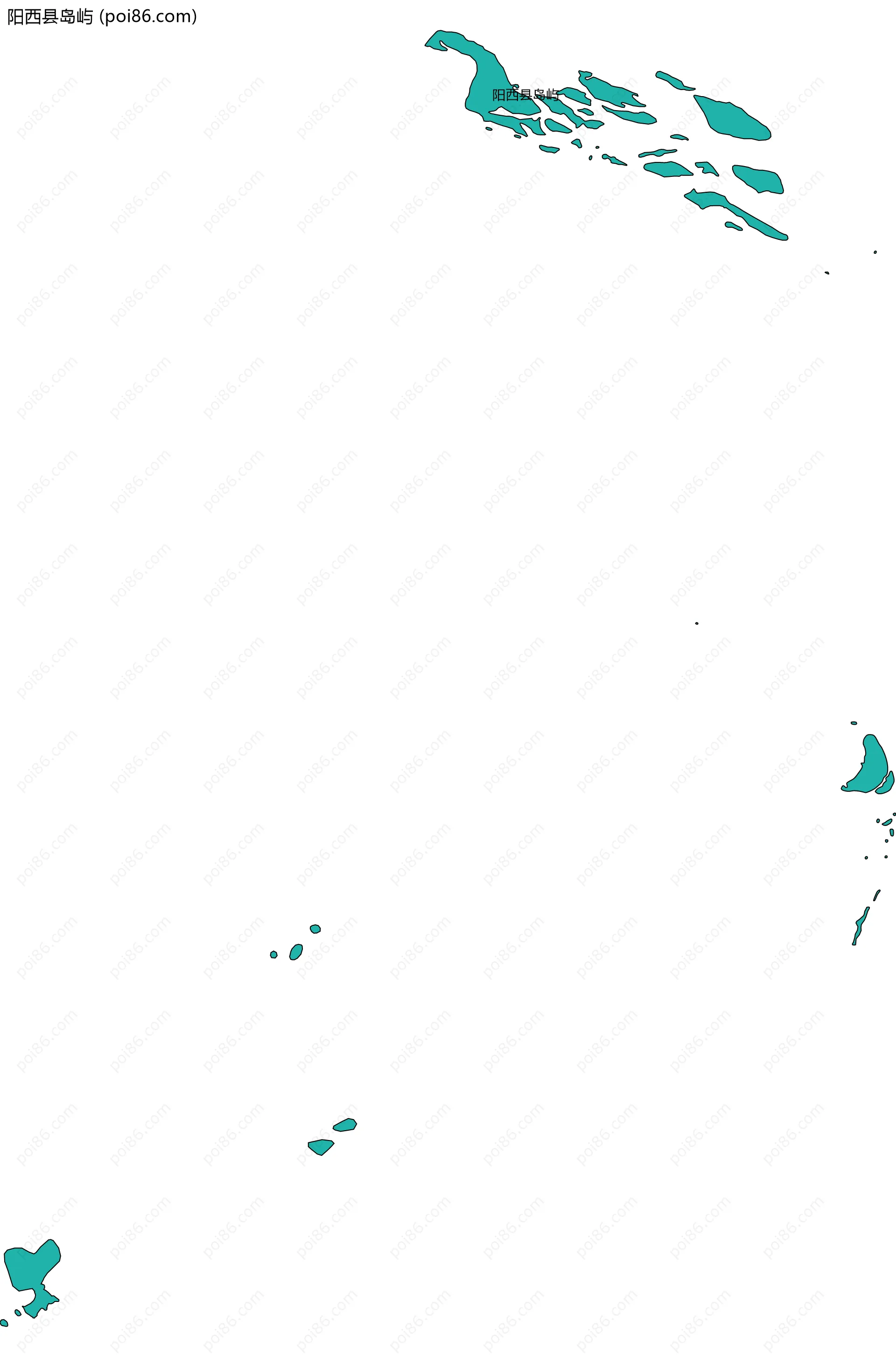 阳西县岛屿边界地图