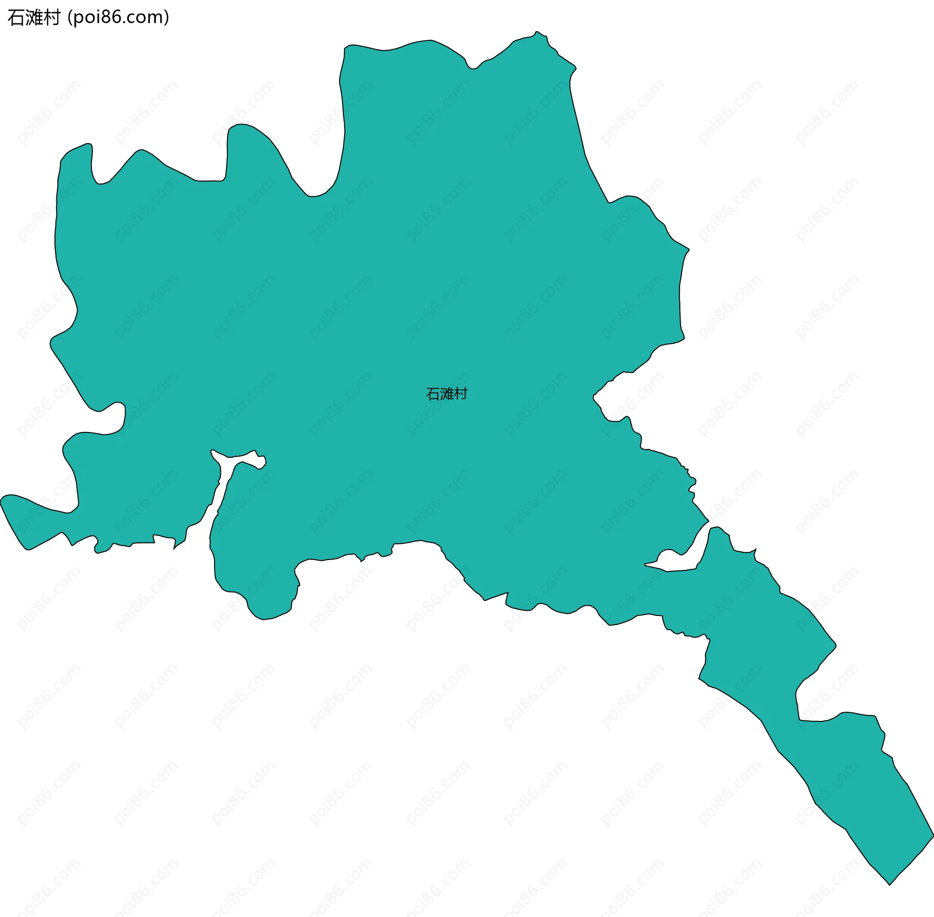 石滩村边界地图