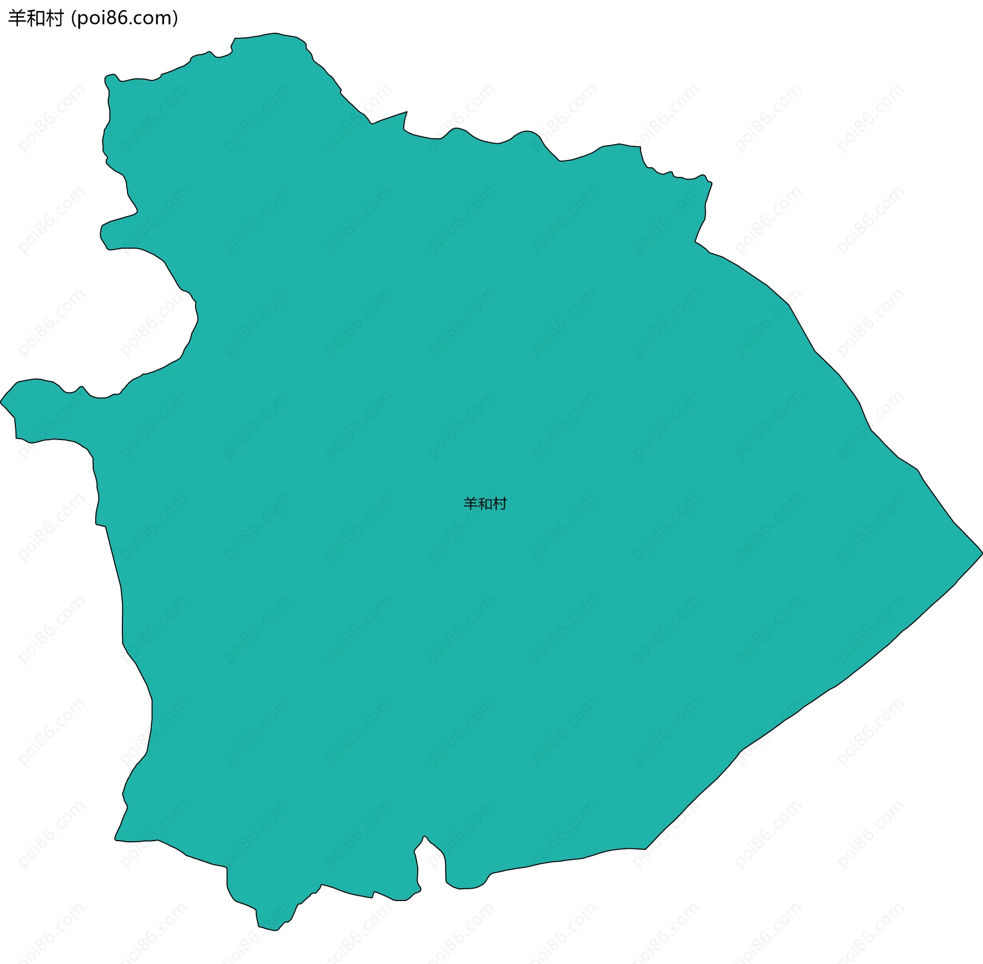 羊和村边界地图