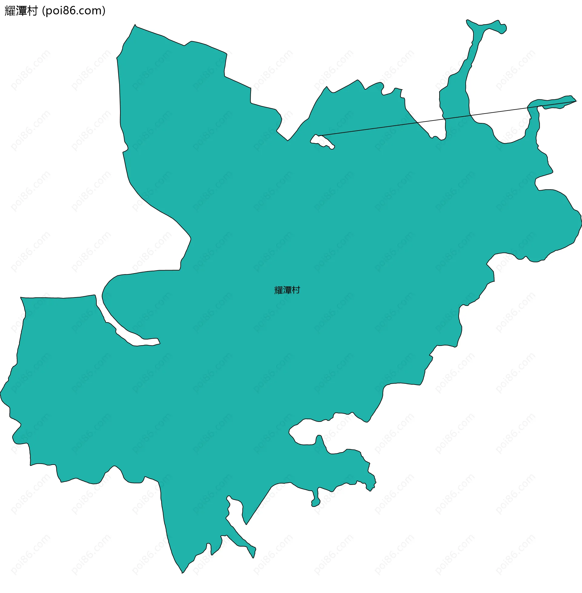 耀潭村边界地图