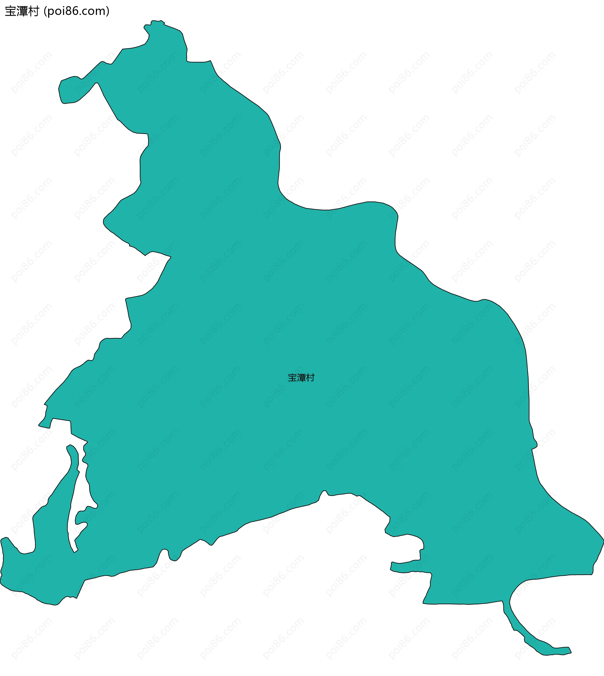 宝潭村边界地图