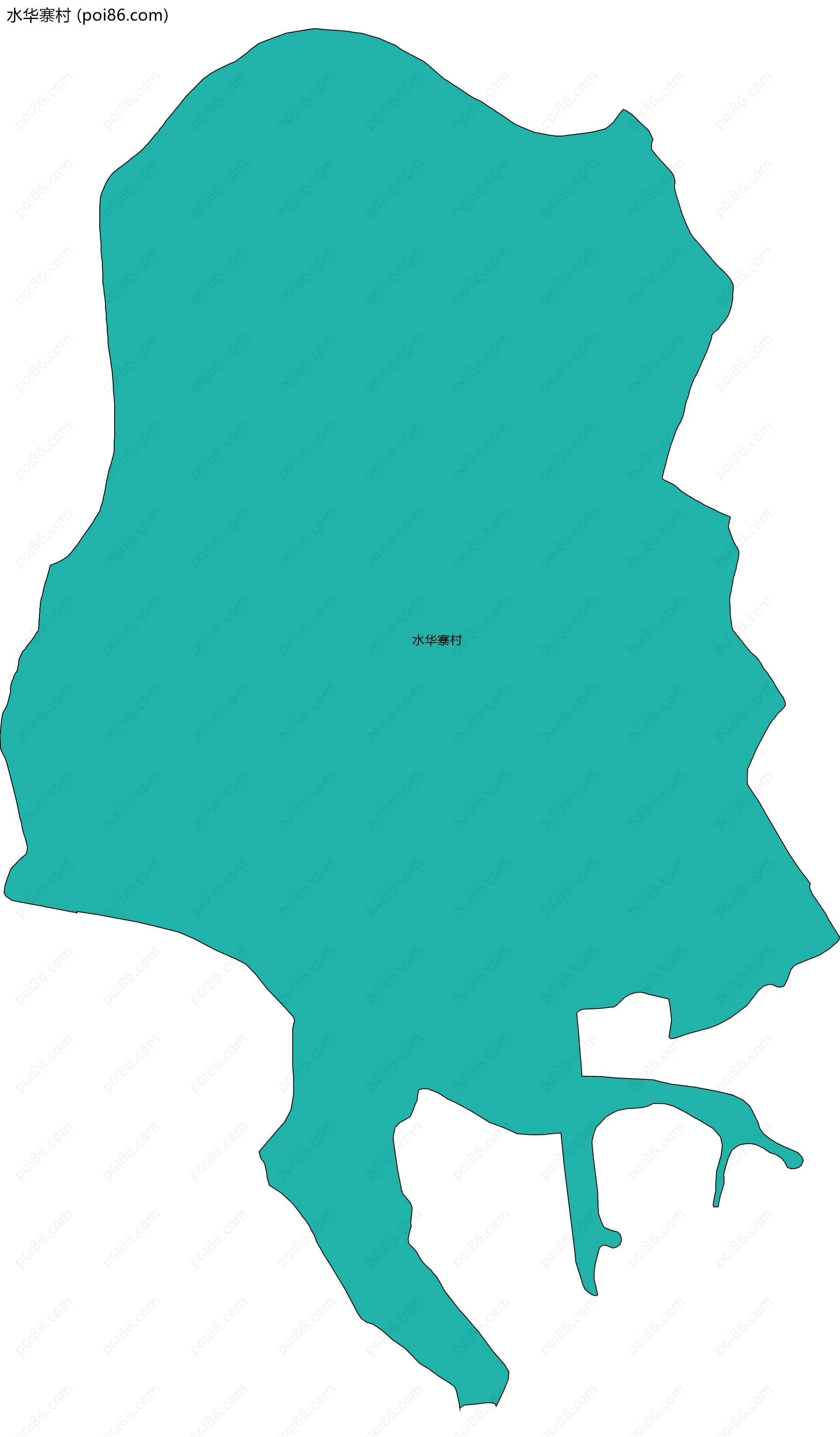 水华寨村边界地图