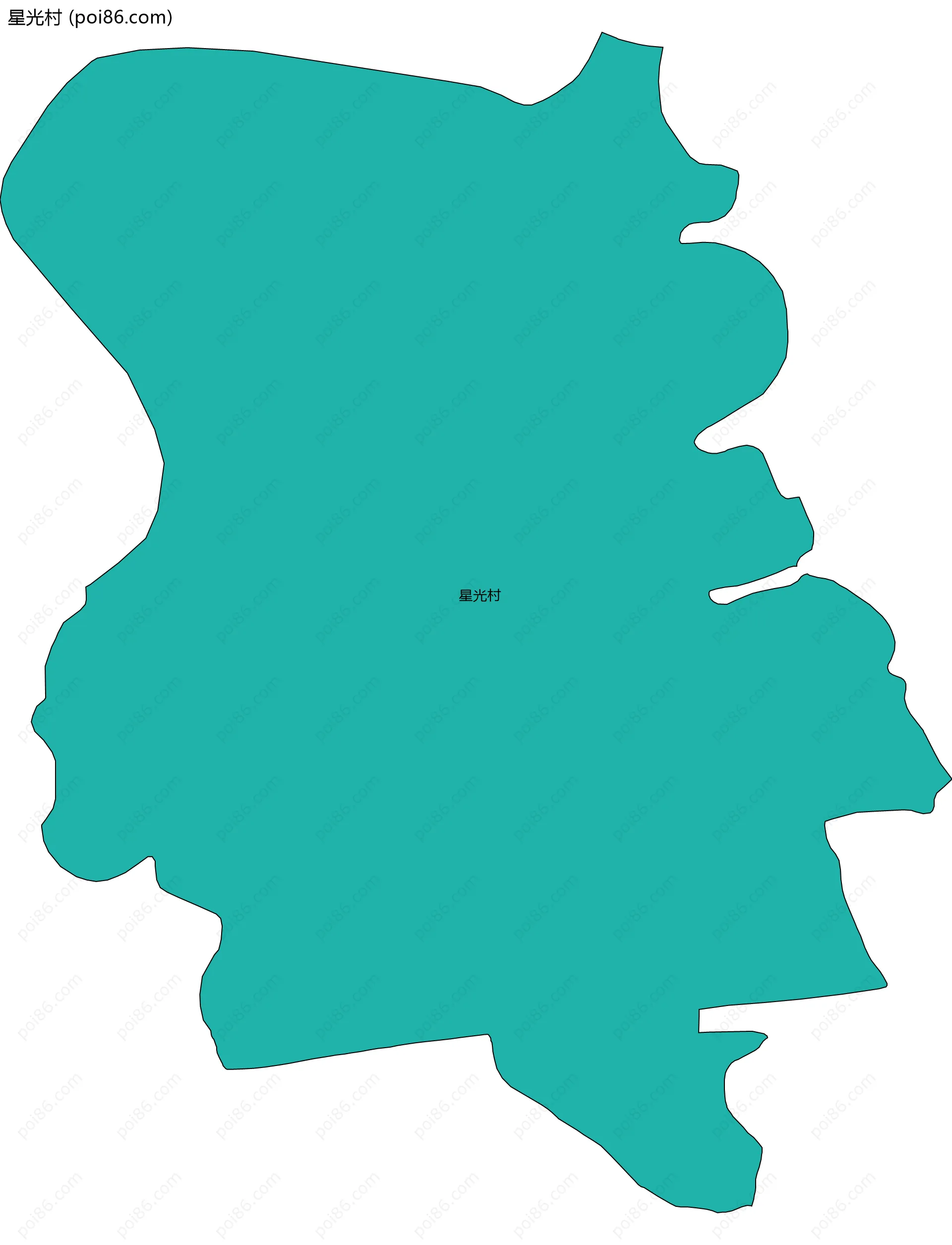 星光村边界地图