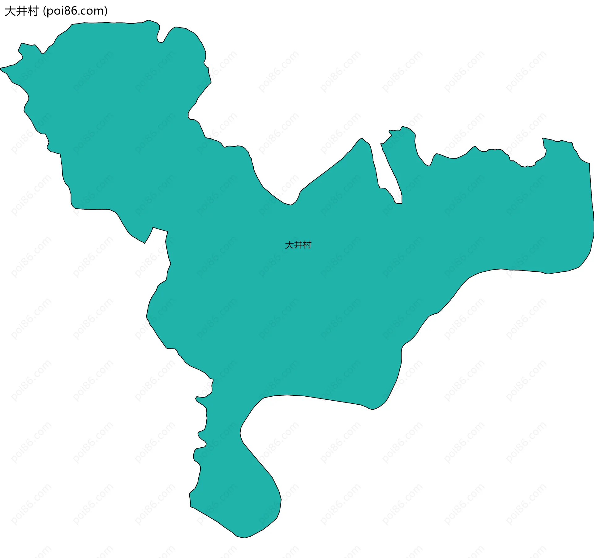 大井村边界地图