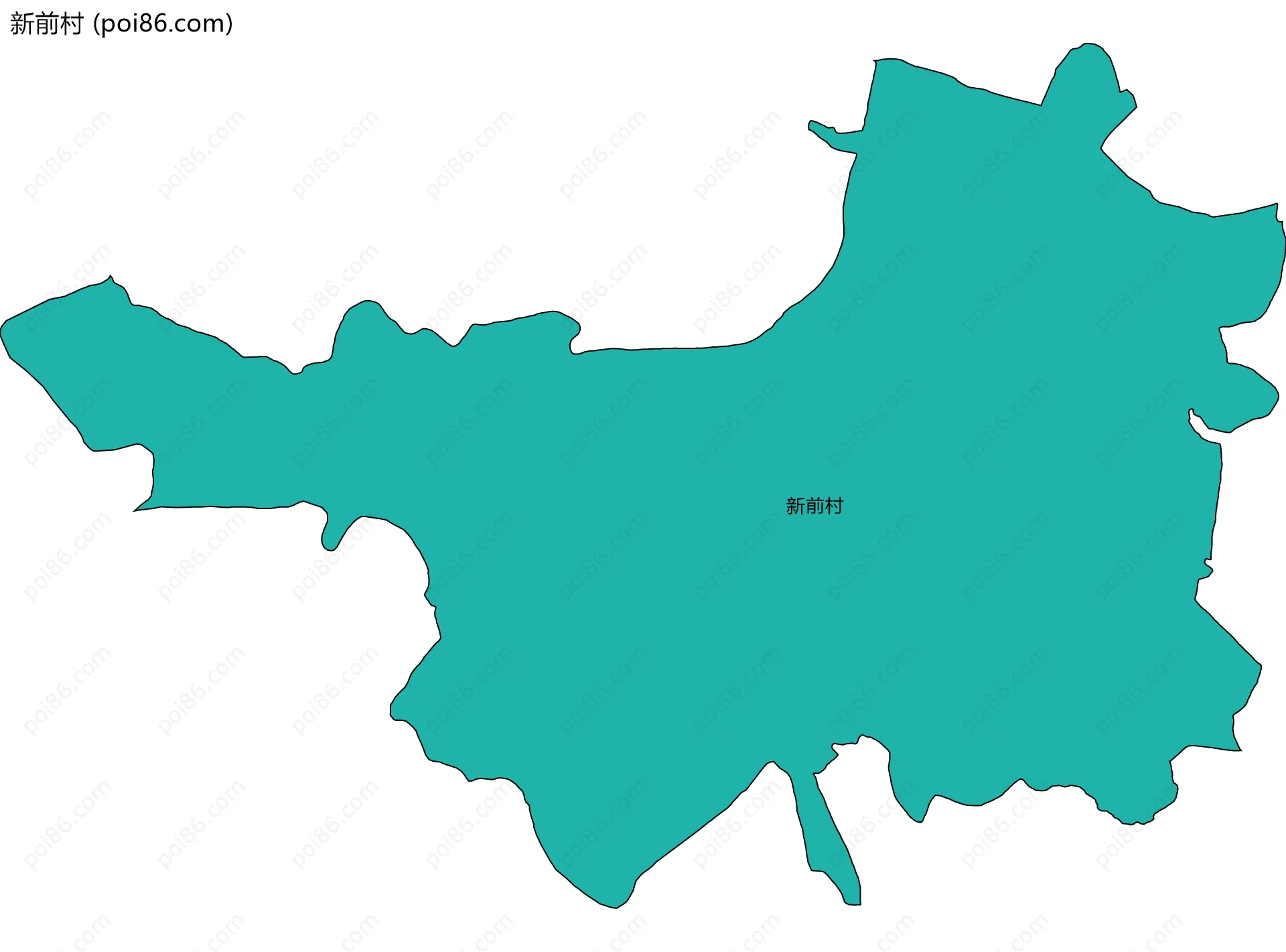 新前村边界地图