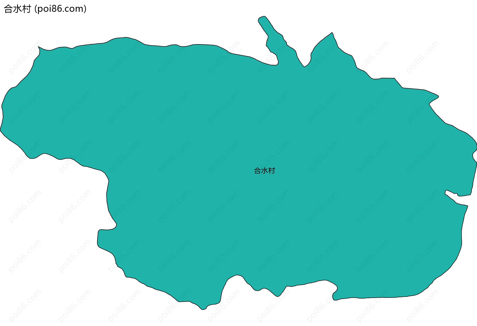 合水村边界地图