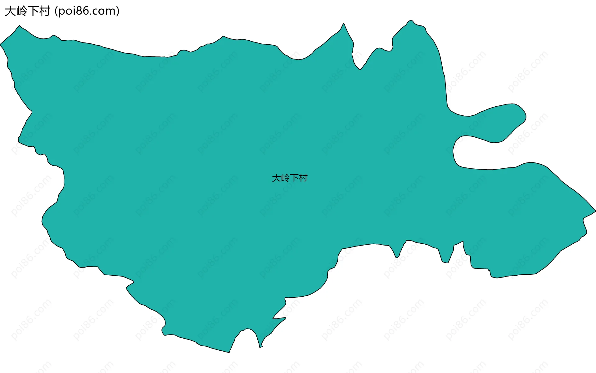 大岭下村边界地图