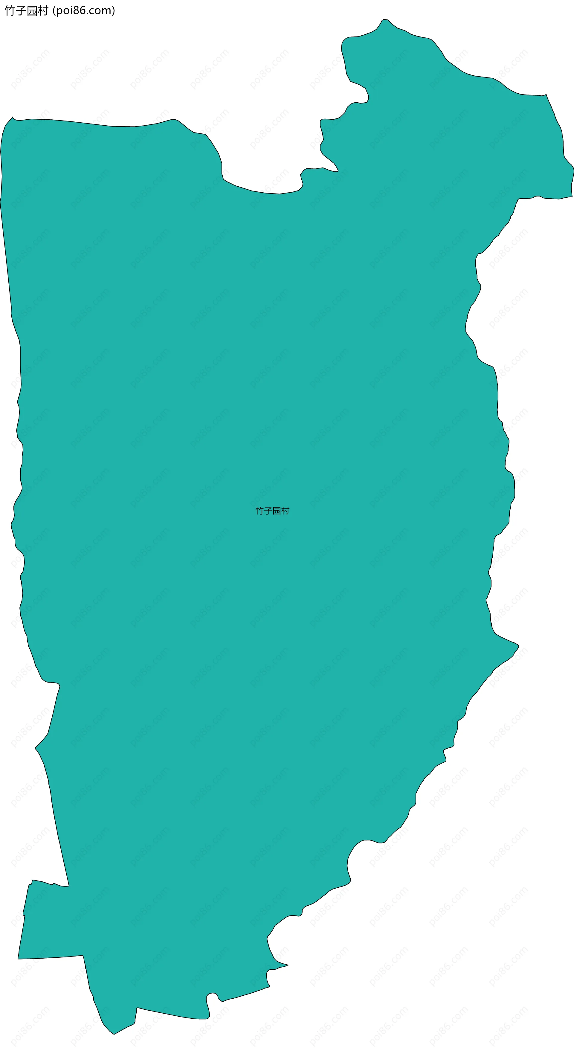 竹子园村边界地图