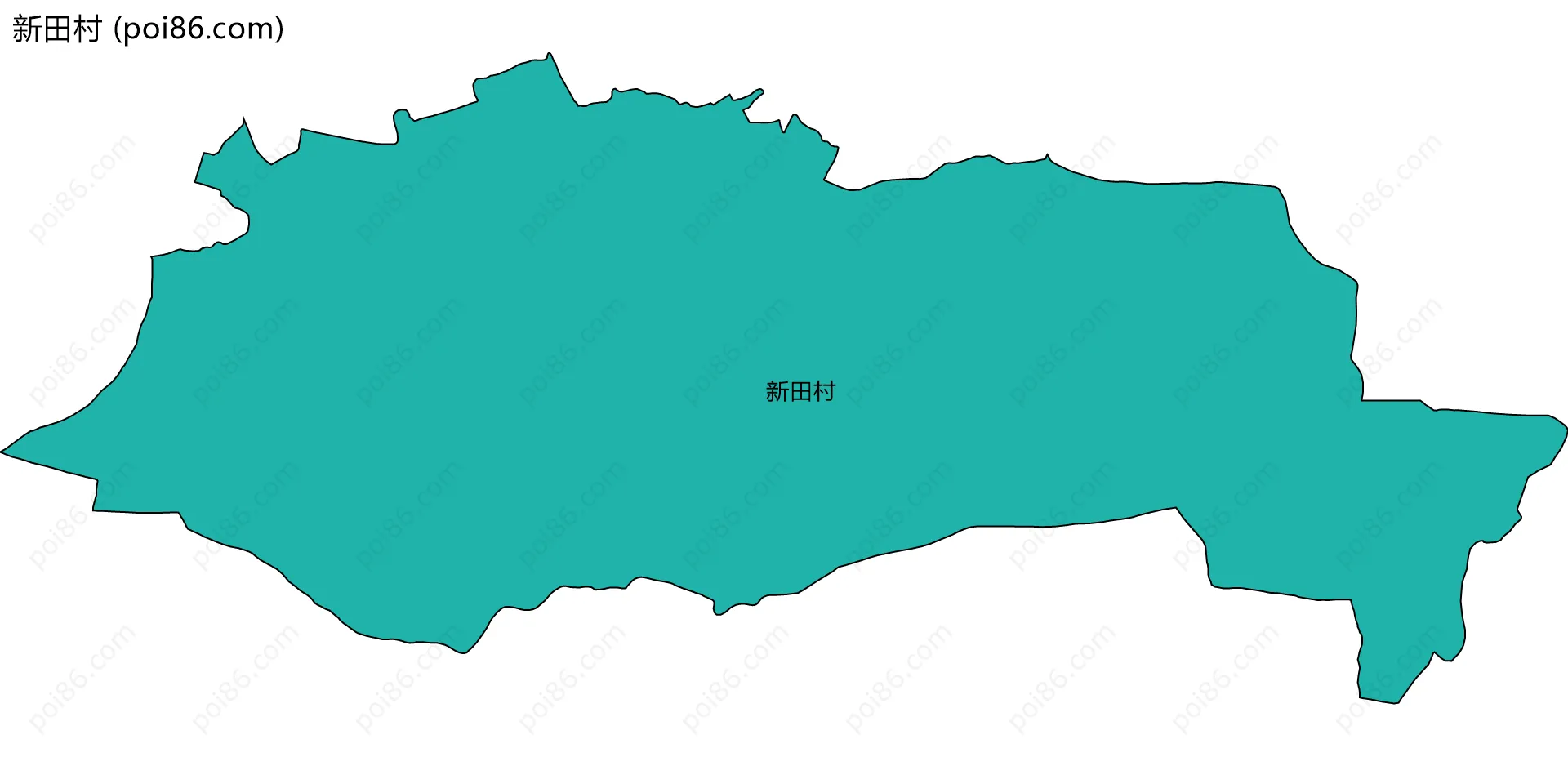 新田村边界地图