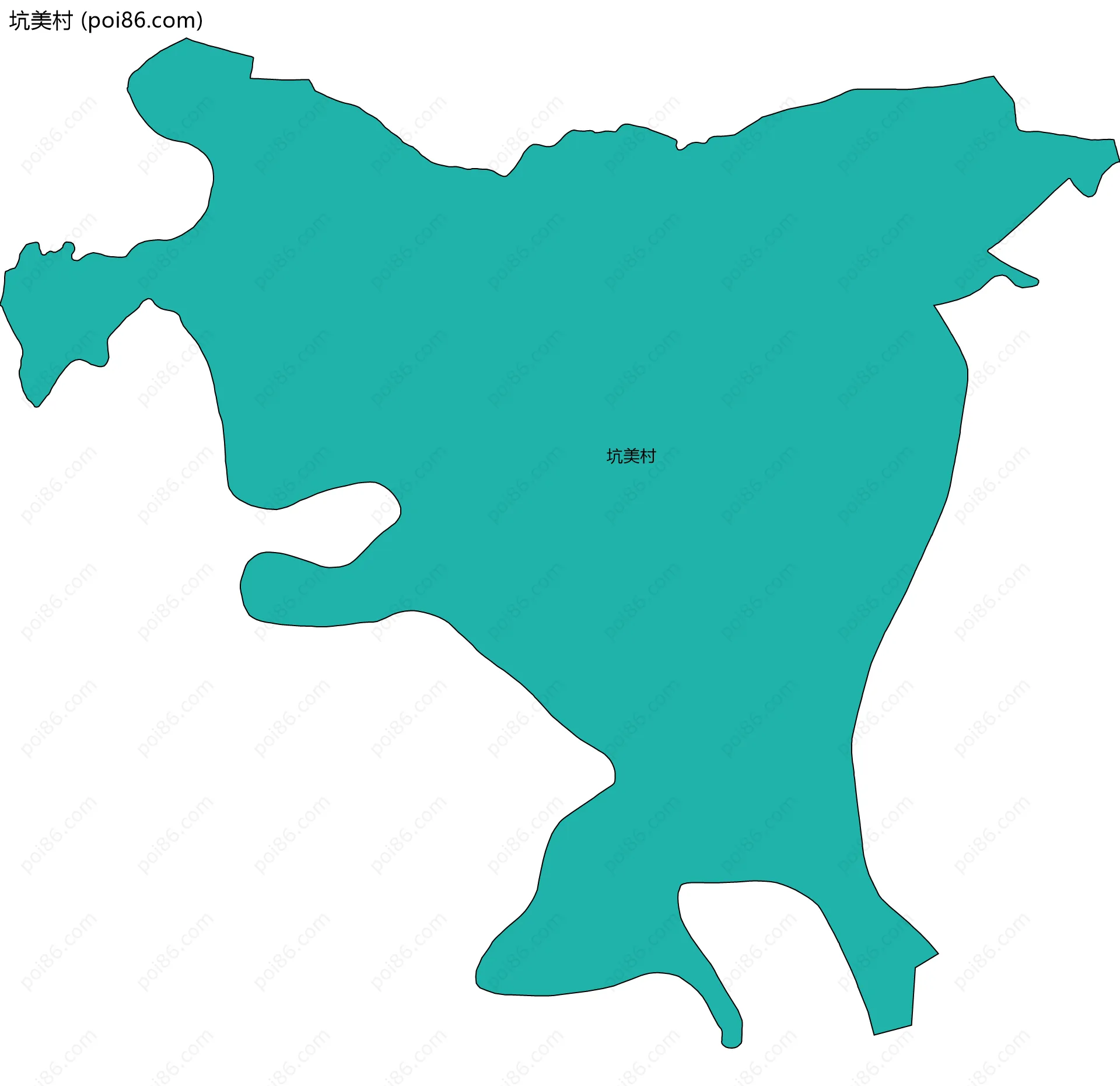 坑美村边界地图