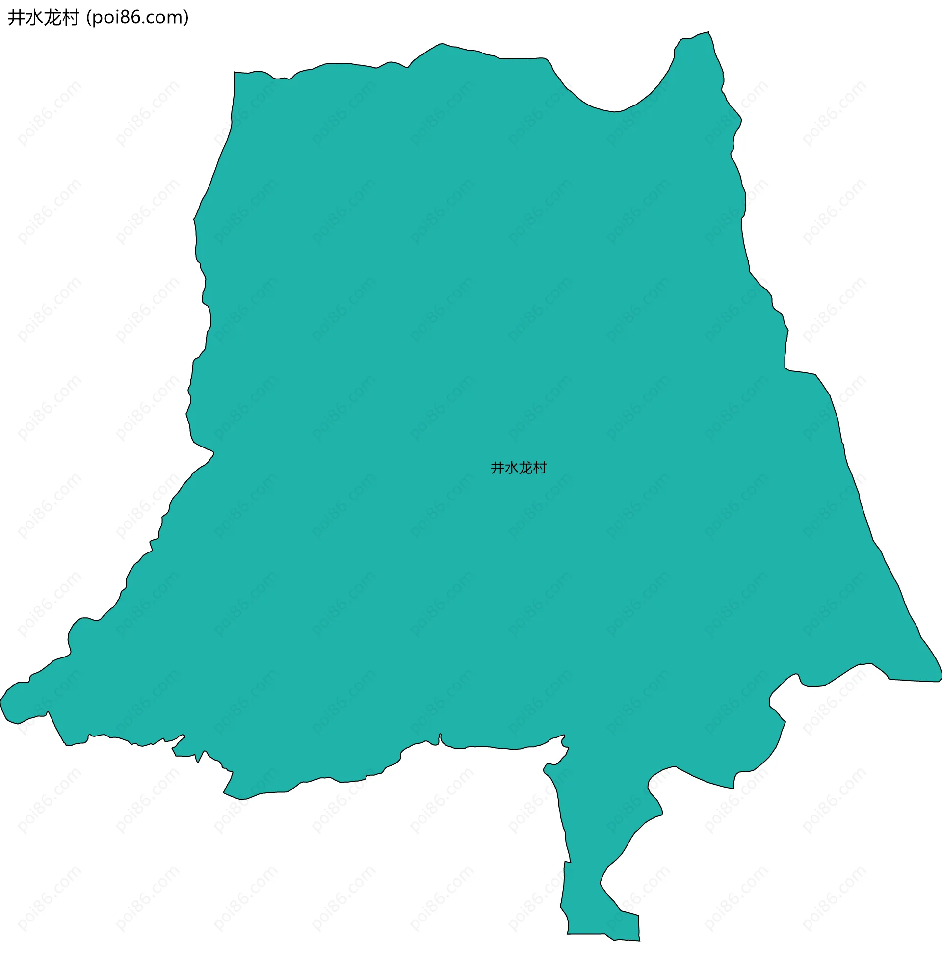 井水龙村边界地图