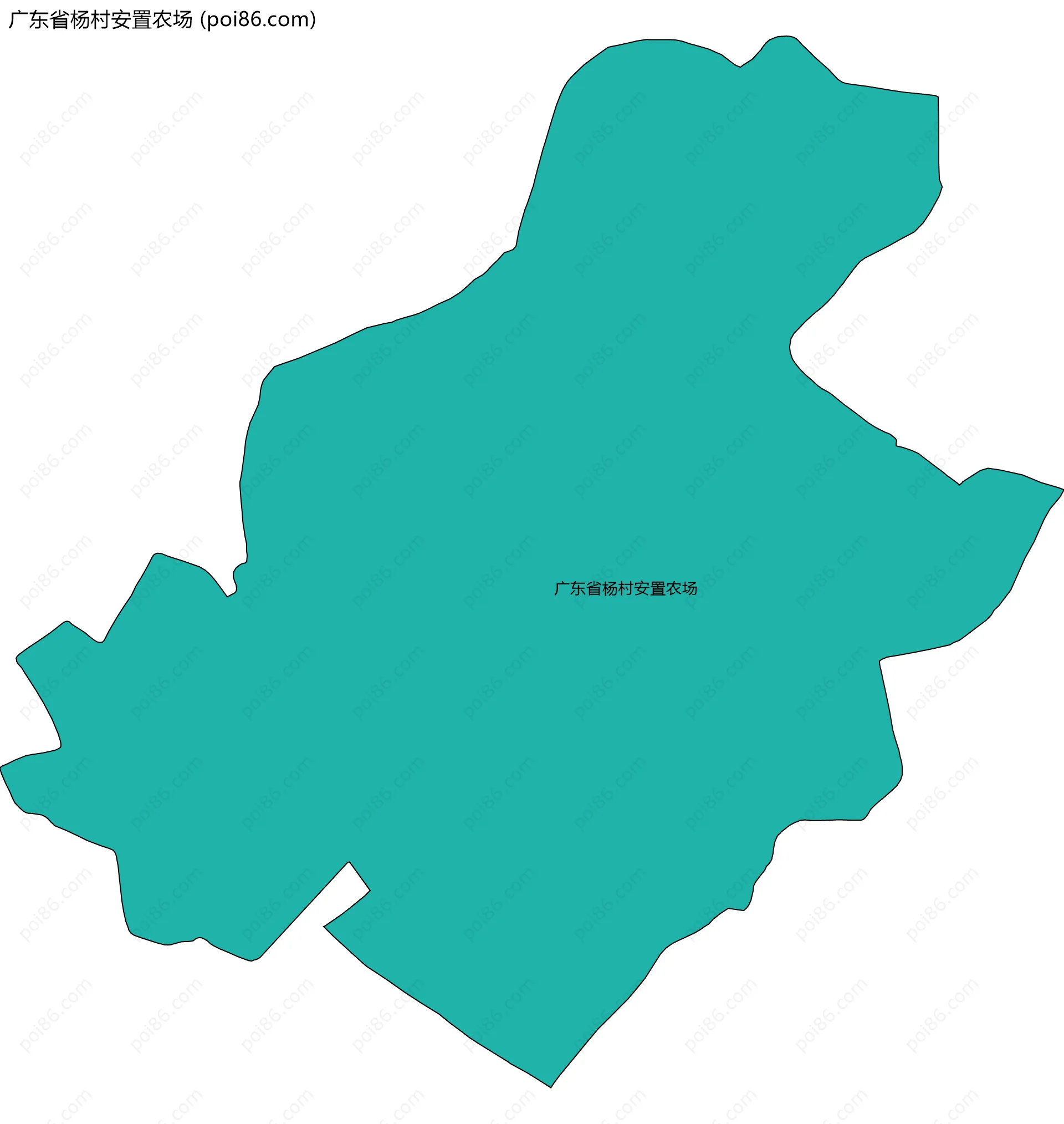 广东省杨村安置农场边界地图