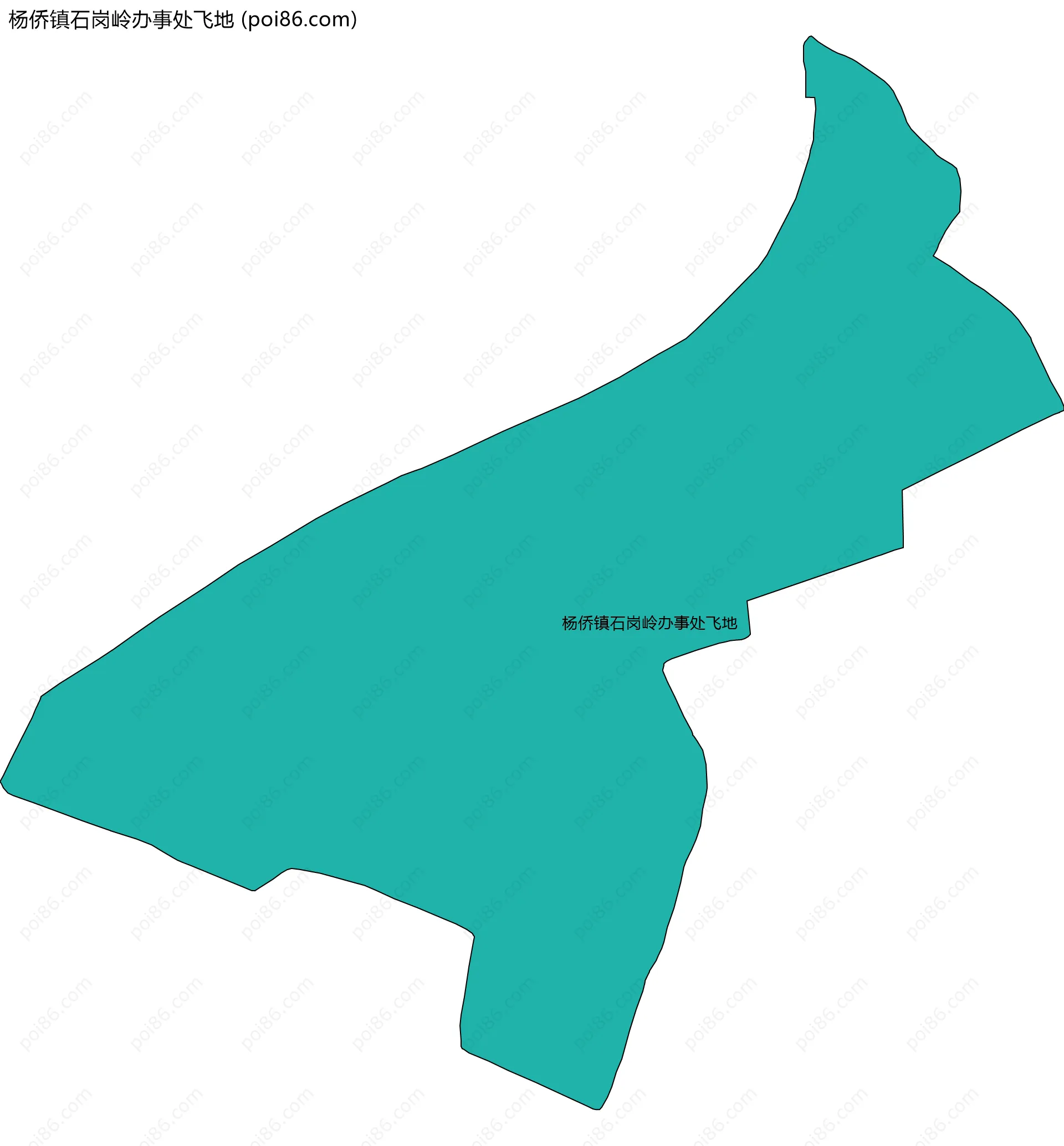 杨侨镇石岗岭办事处飞地边界地图