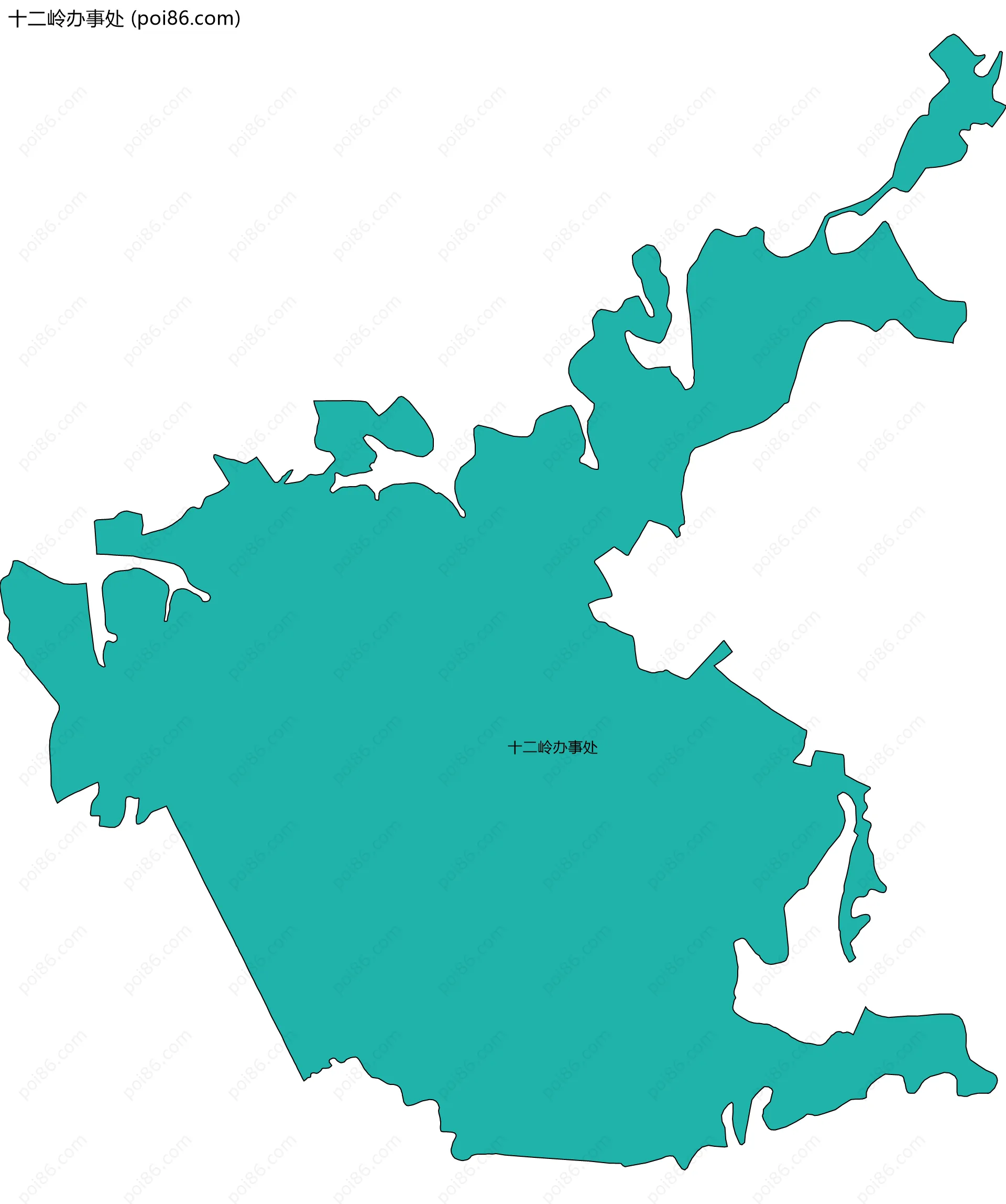 十二岭办事处边界地图