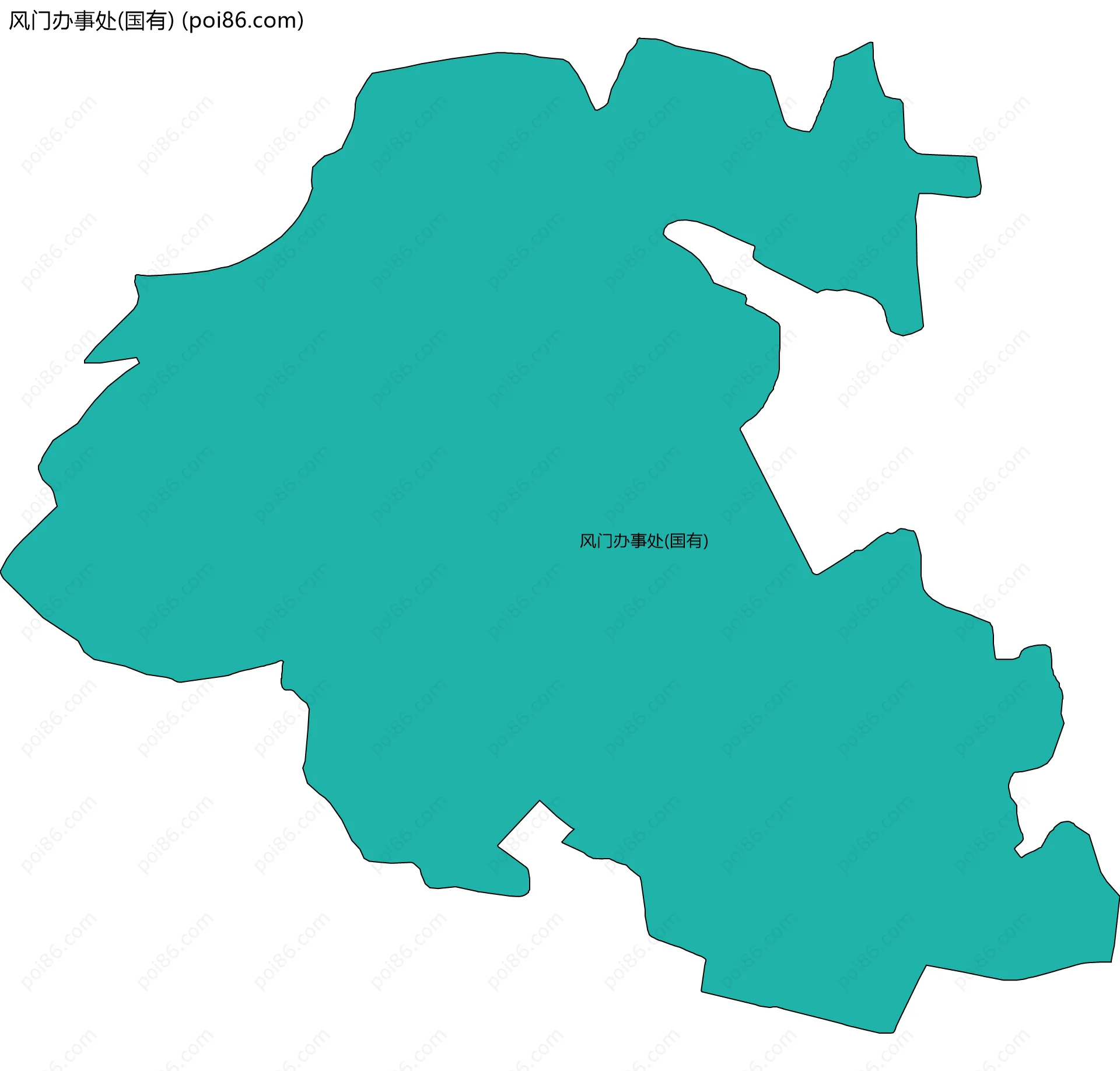 风门办事处(国有)边界地图