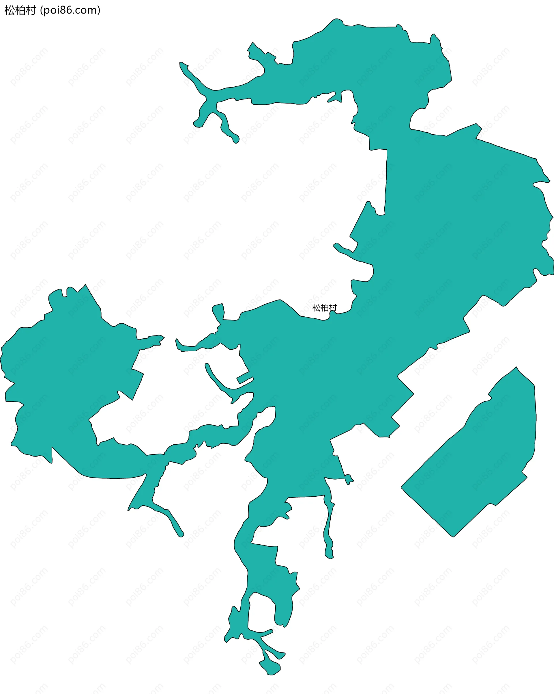 松柏村边界地图