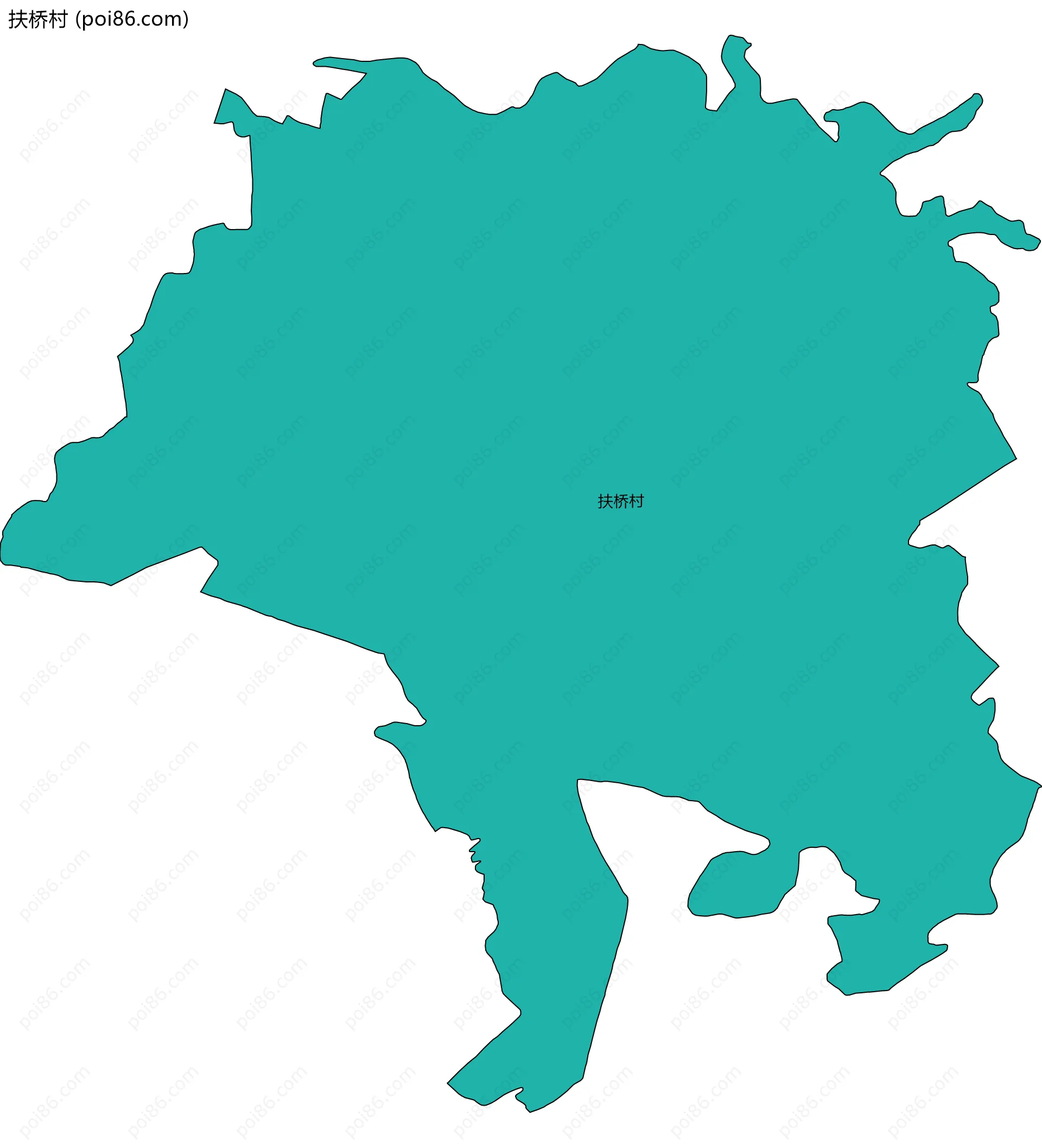 扶桥村边界地图