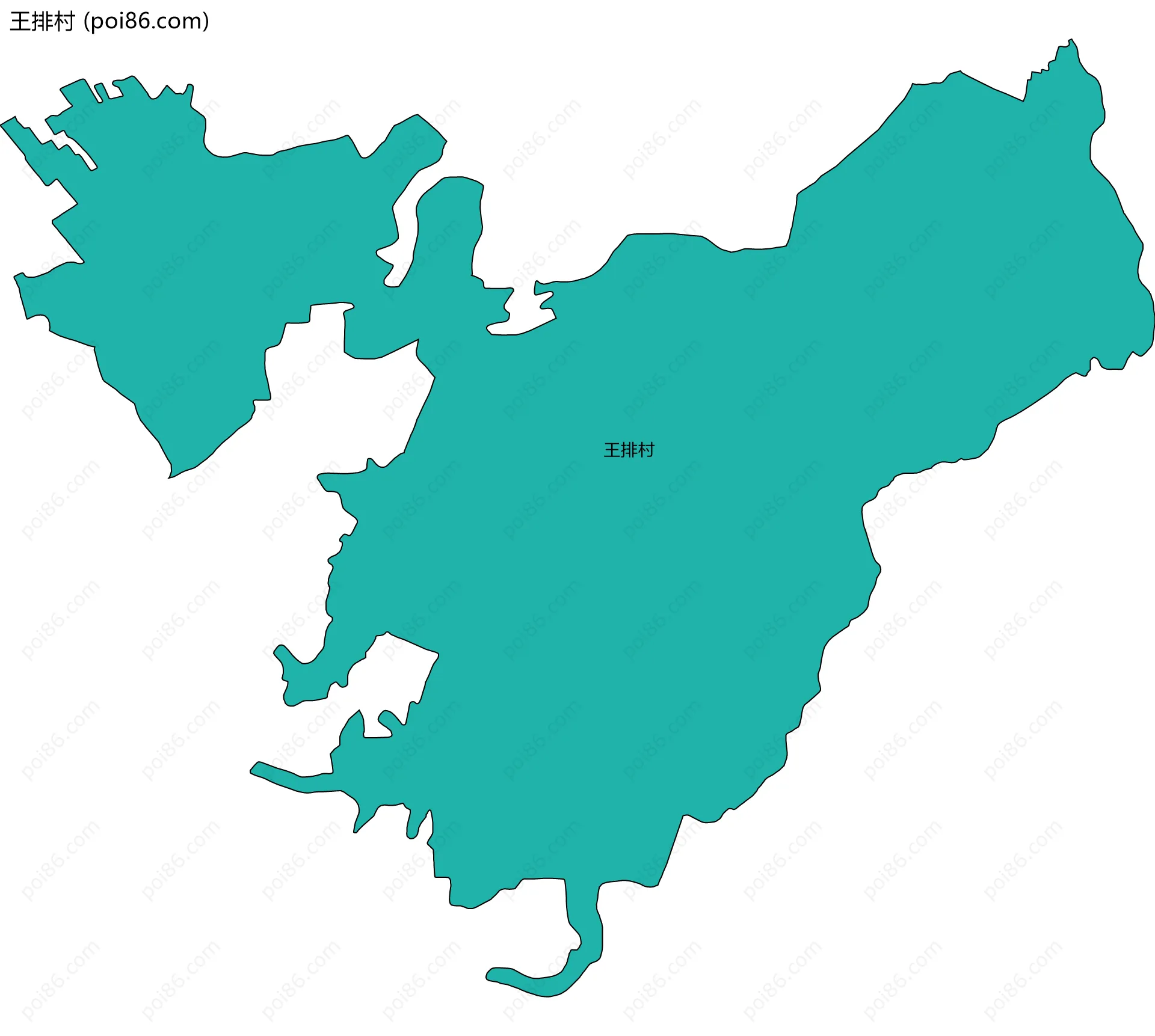 王排村边界地图