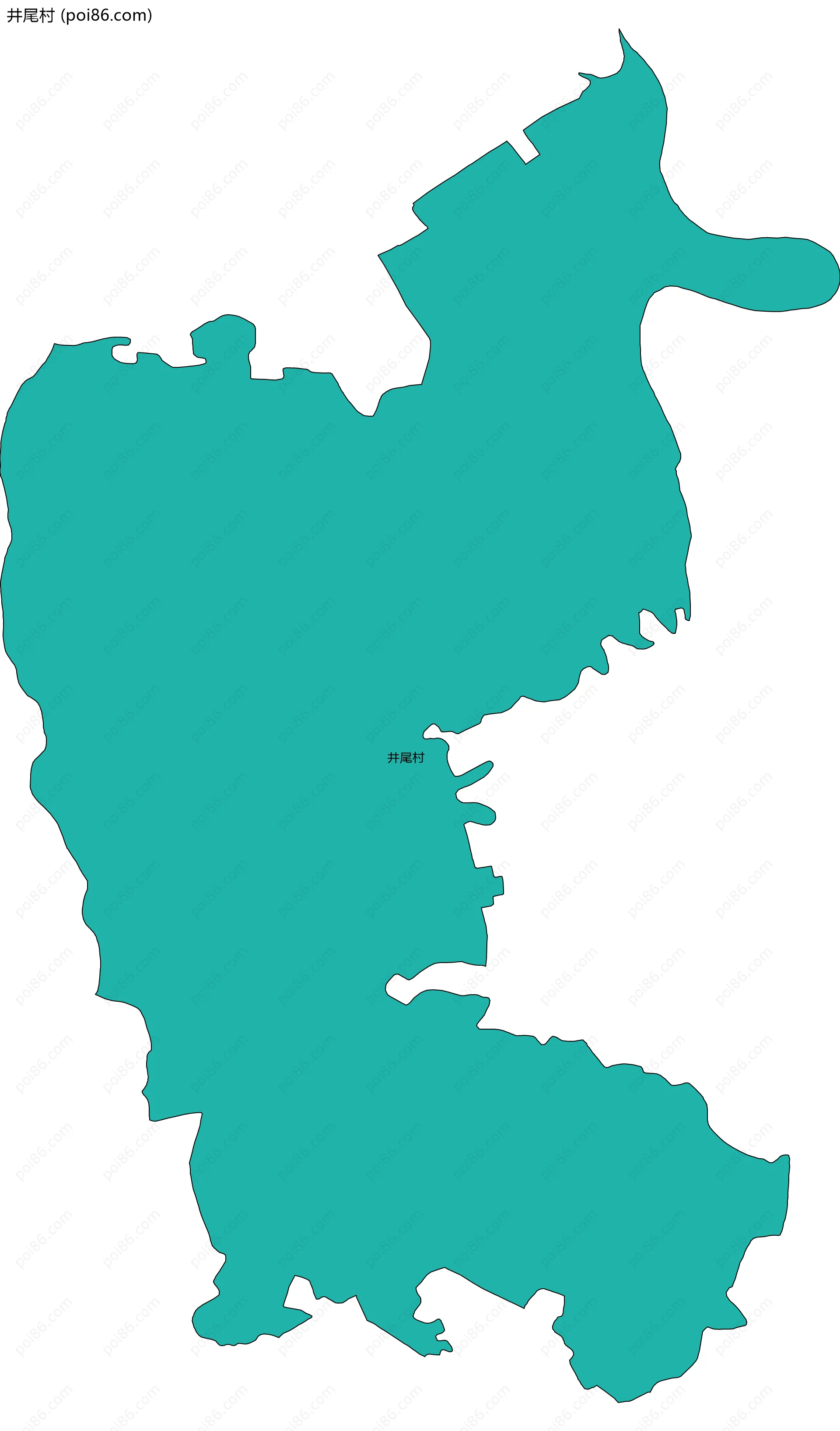 井尾村边界地图