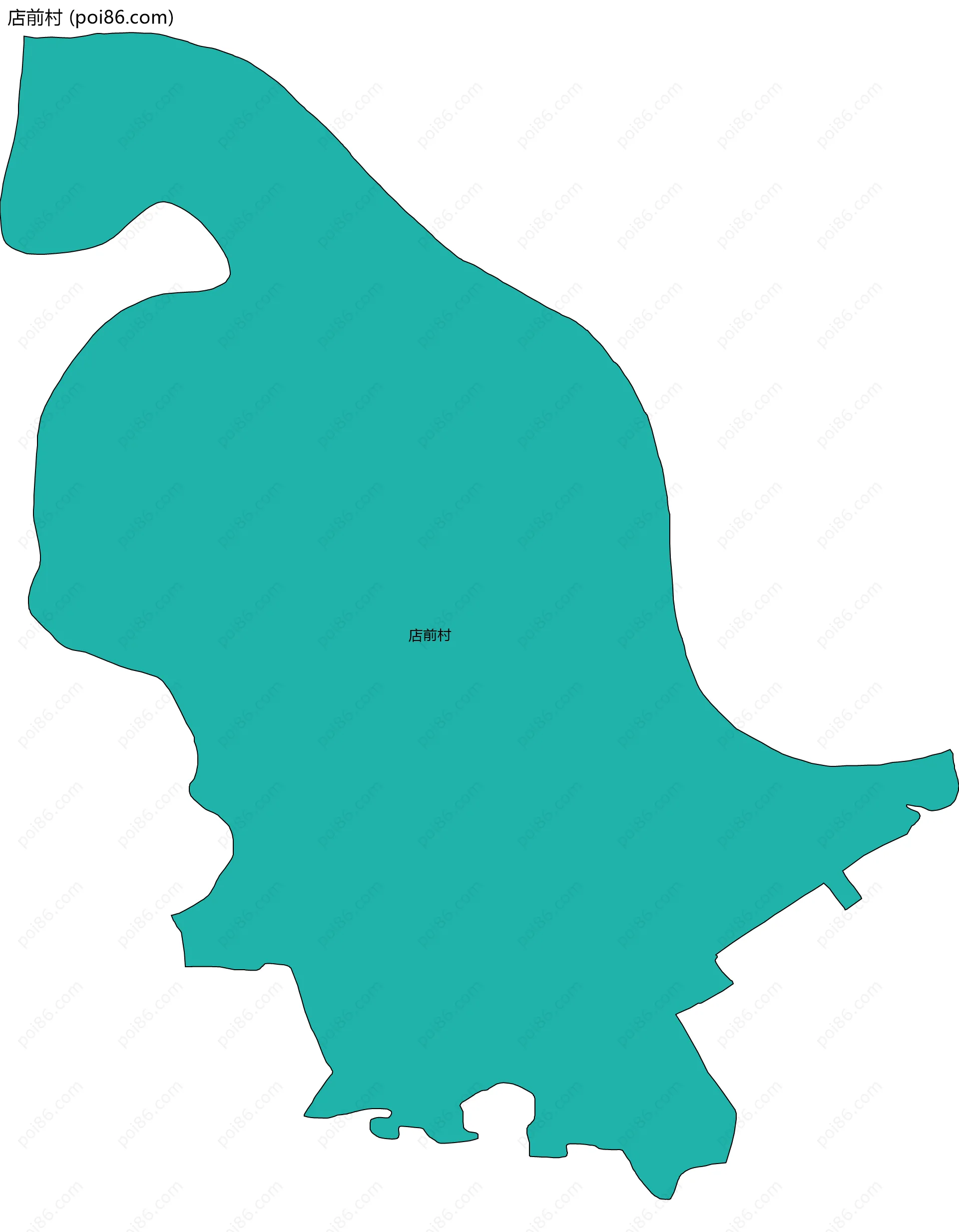 店前村边界地图
