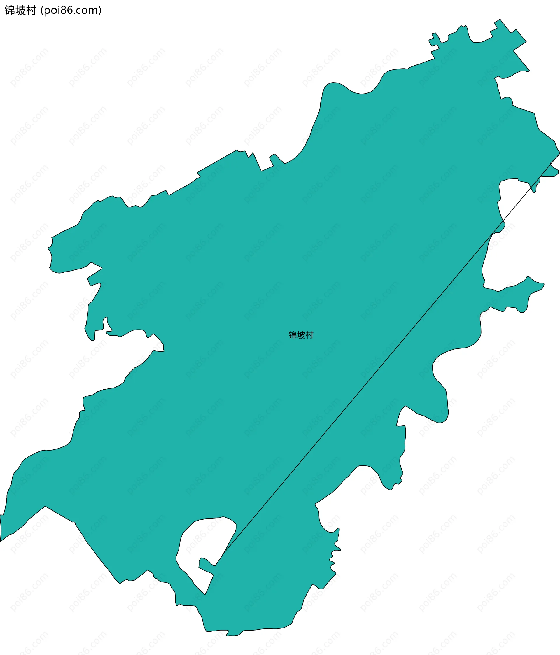 锦坡村边界地图