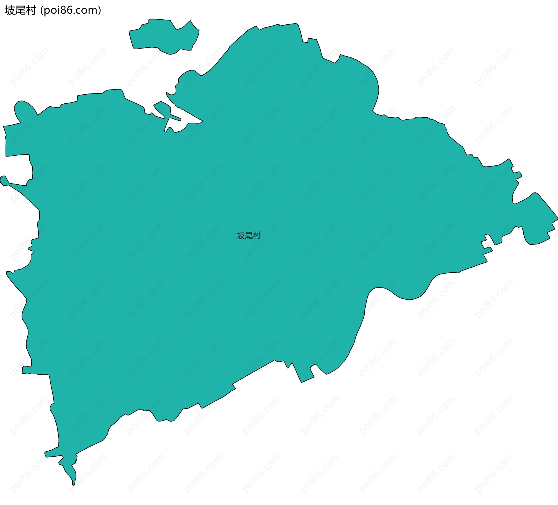 坡尾村边界地图