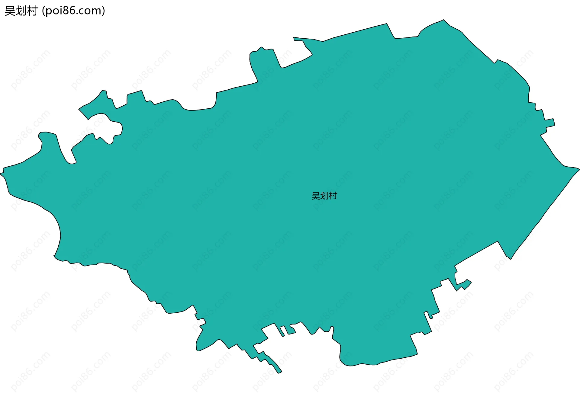 吴划村边界地图