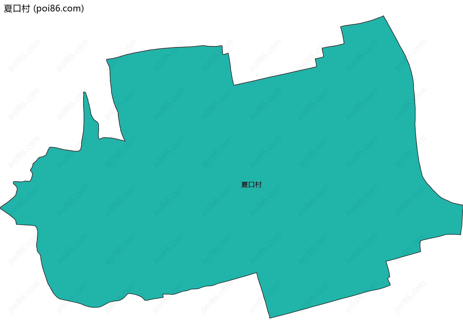 夏口村边界地图