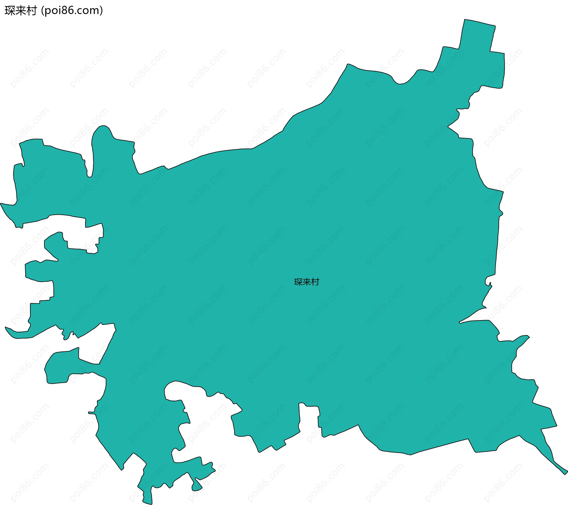 琛来村边界地图