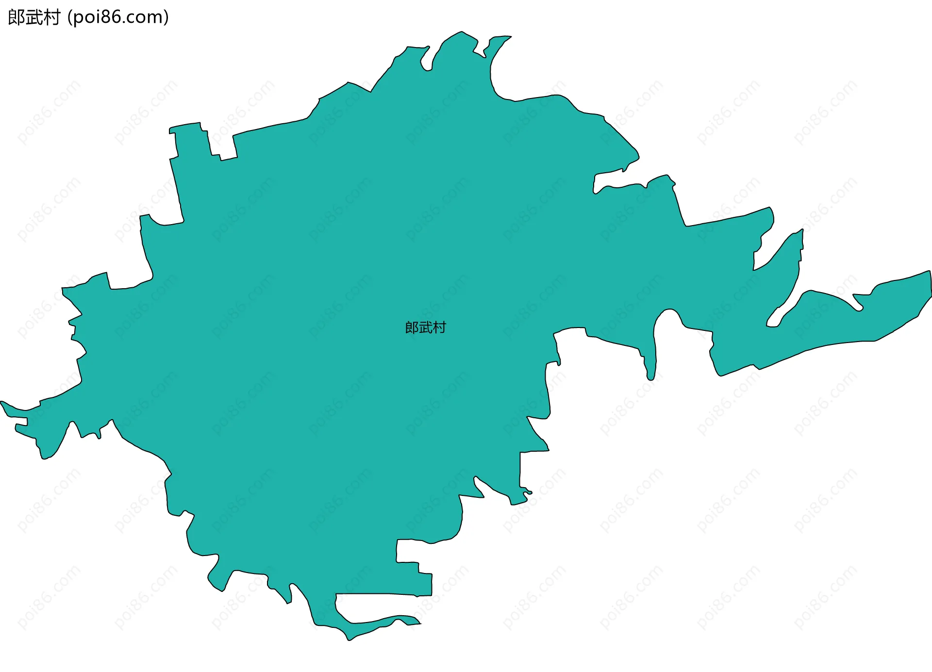 郎武村边界地图