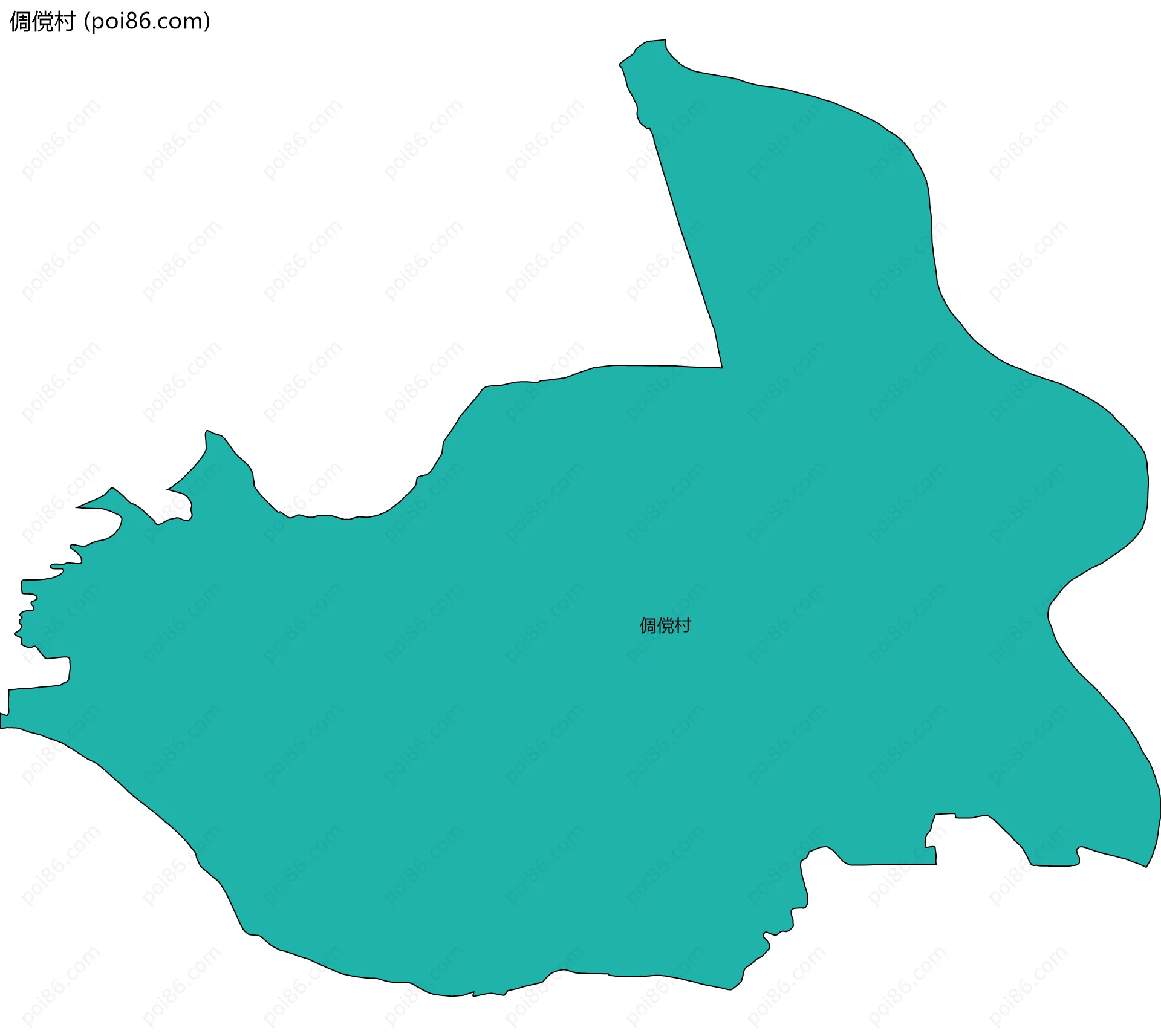 倜傥村边界地图