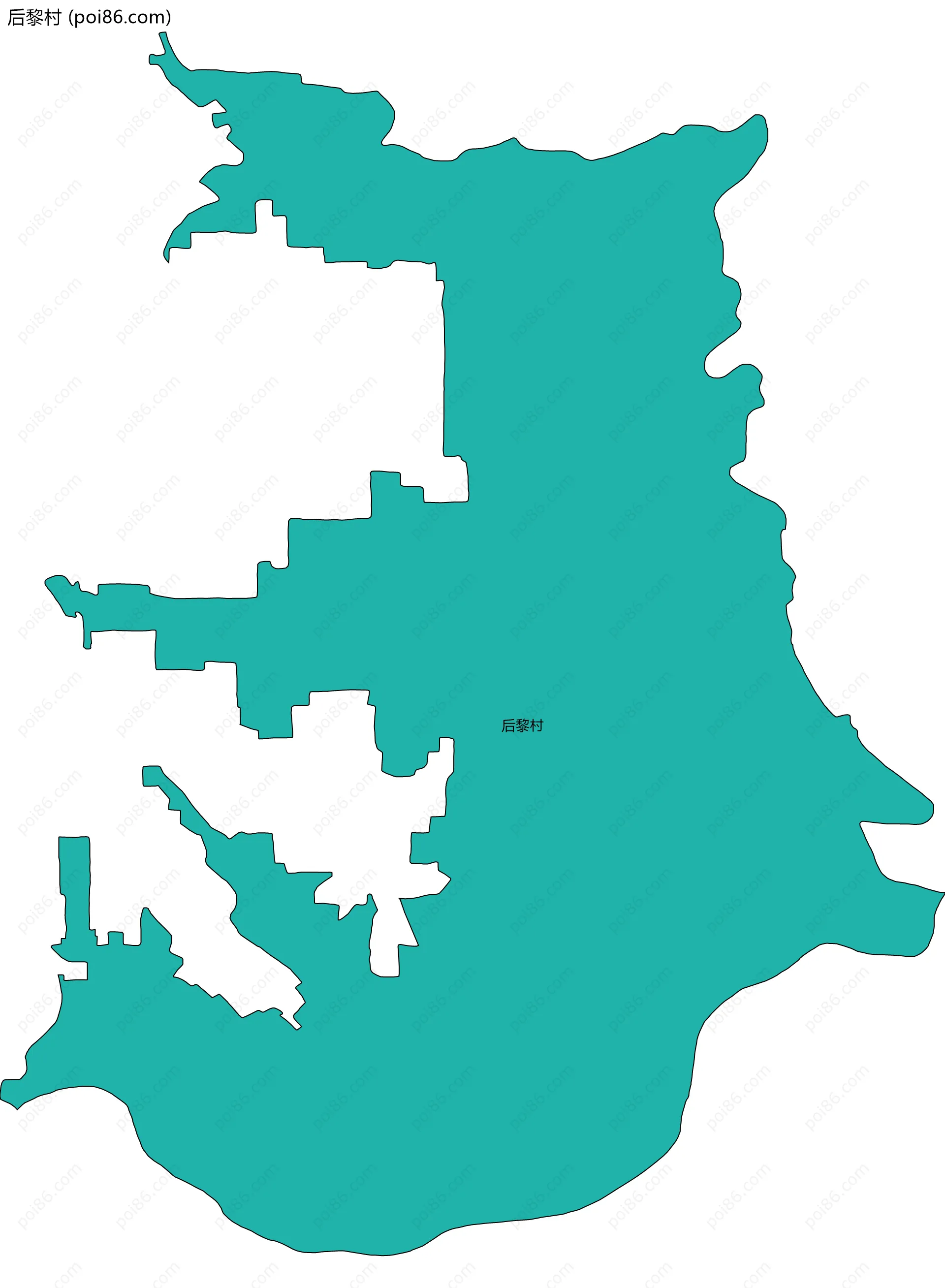后黎村边界地图