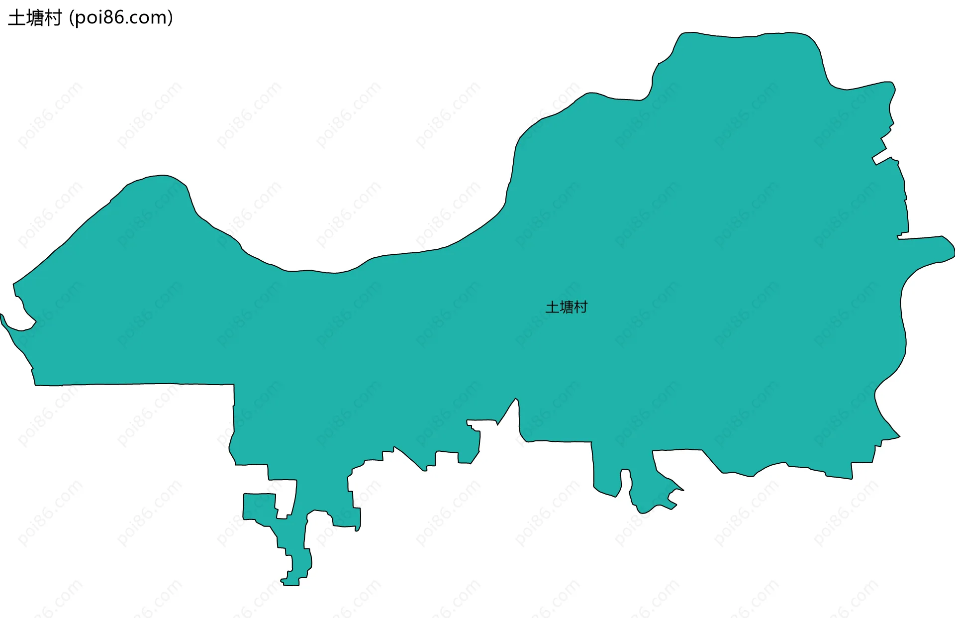土塘村边界地图