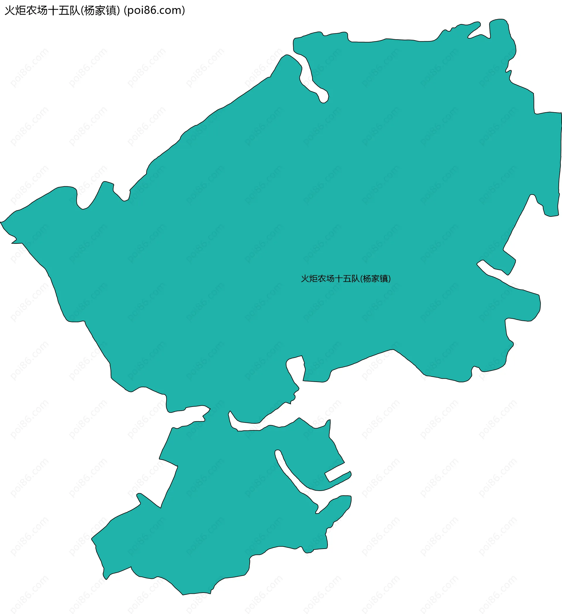 火炬农场十五队(杨家镇)边界地图