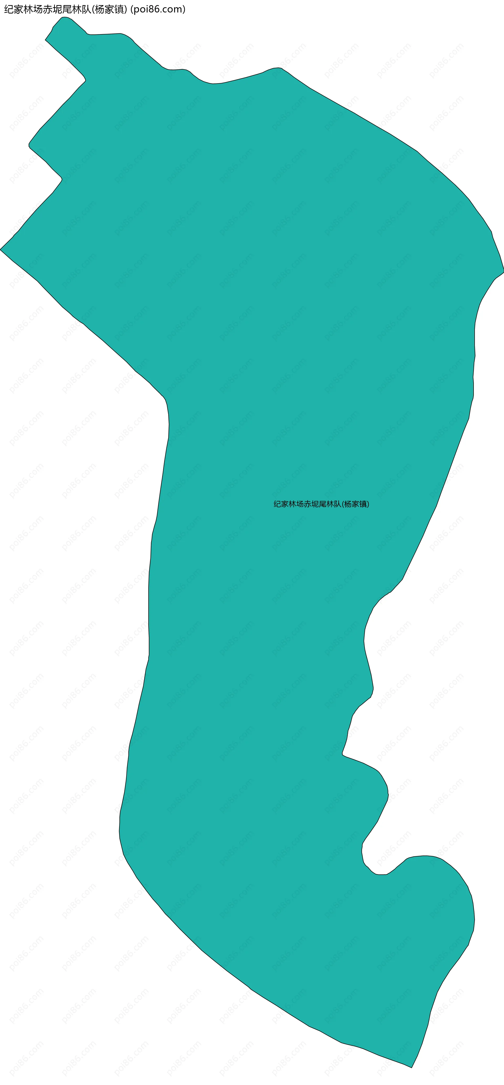 纪家林场赤坭尾林队(杨家镇)边界地图