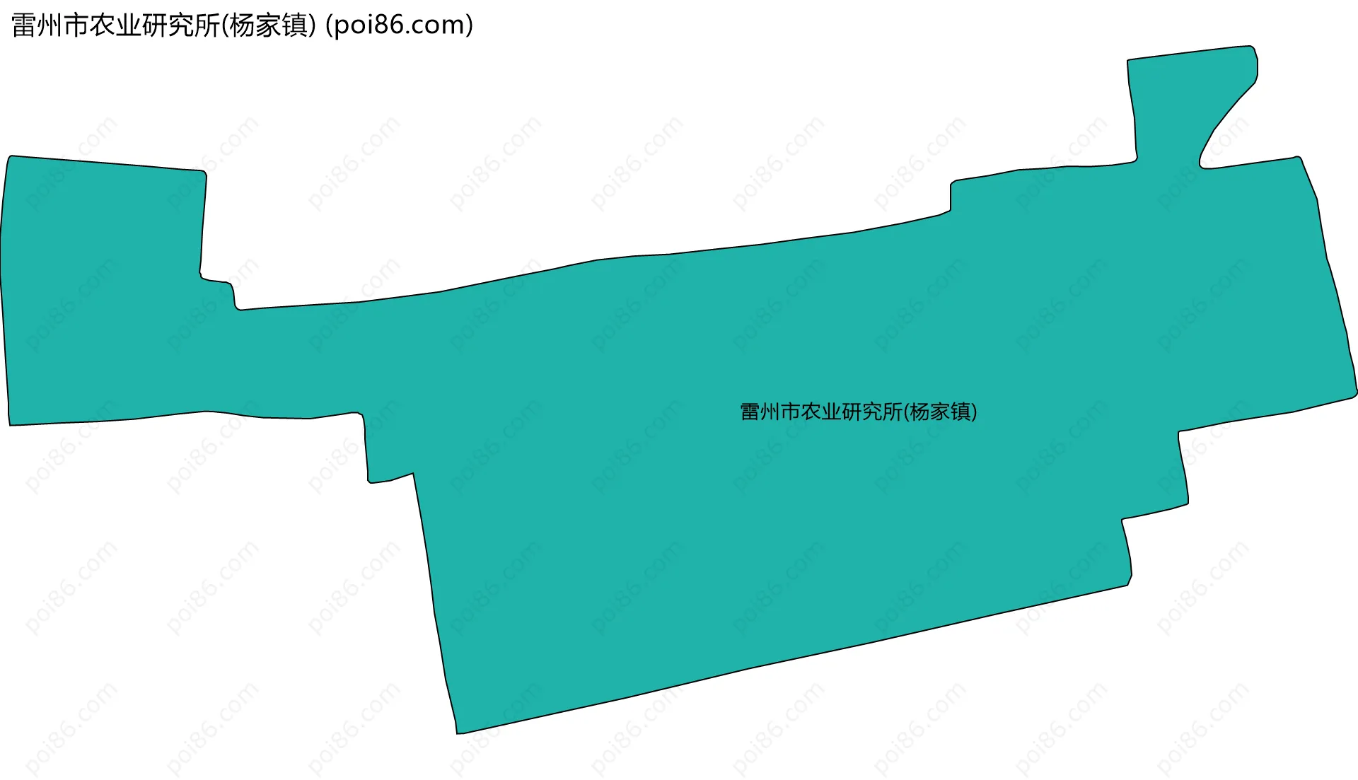 雷州市农业研究所(杨家镇)边界地图