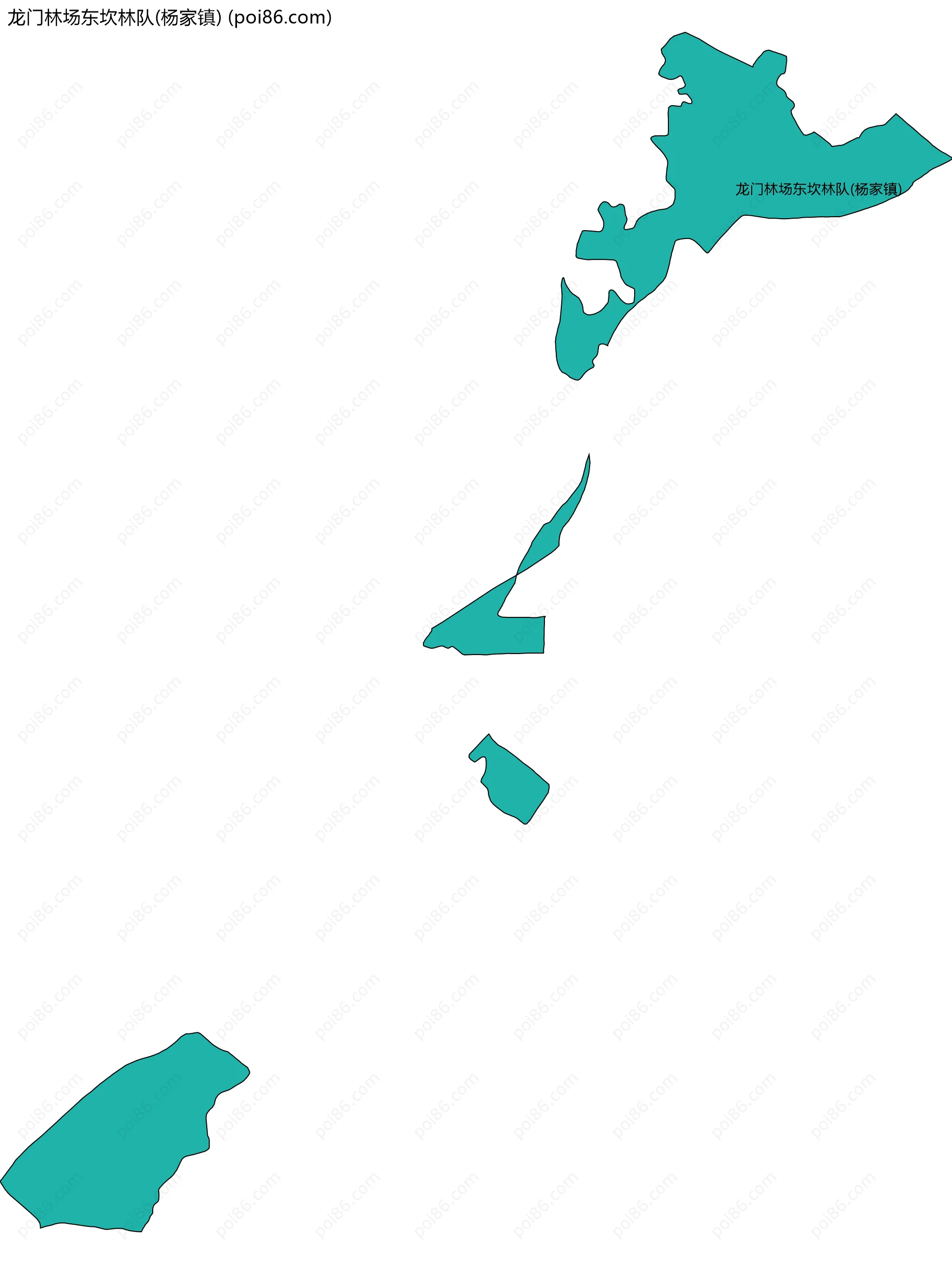 龙门林场东坎林队(杨家镇)边界地图