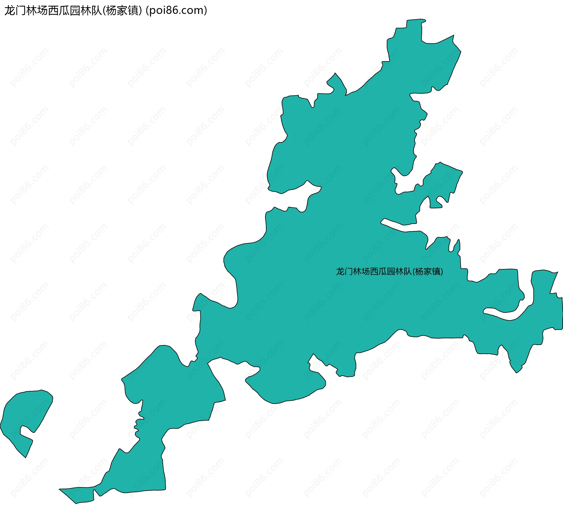 龙门林场西瓜园林队(杨家镇)边界地图