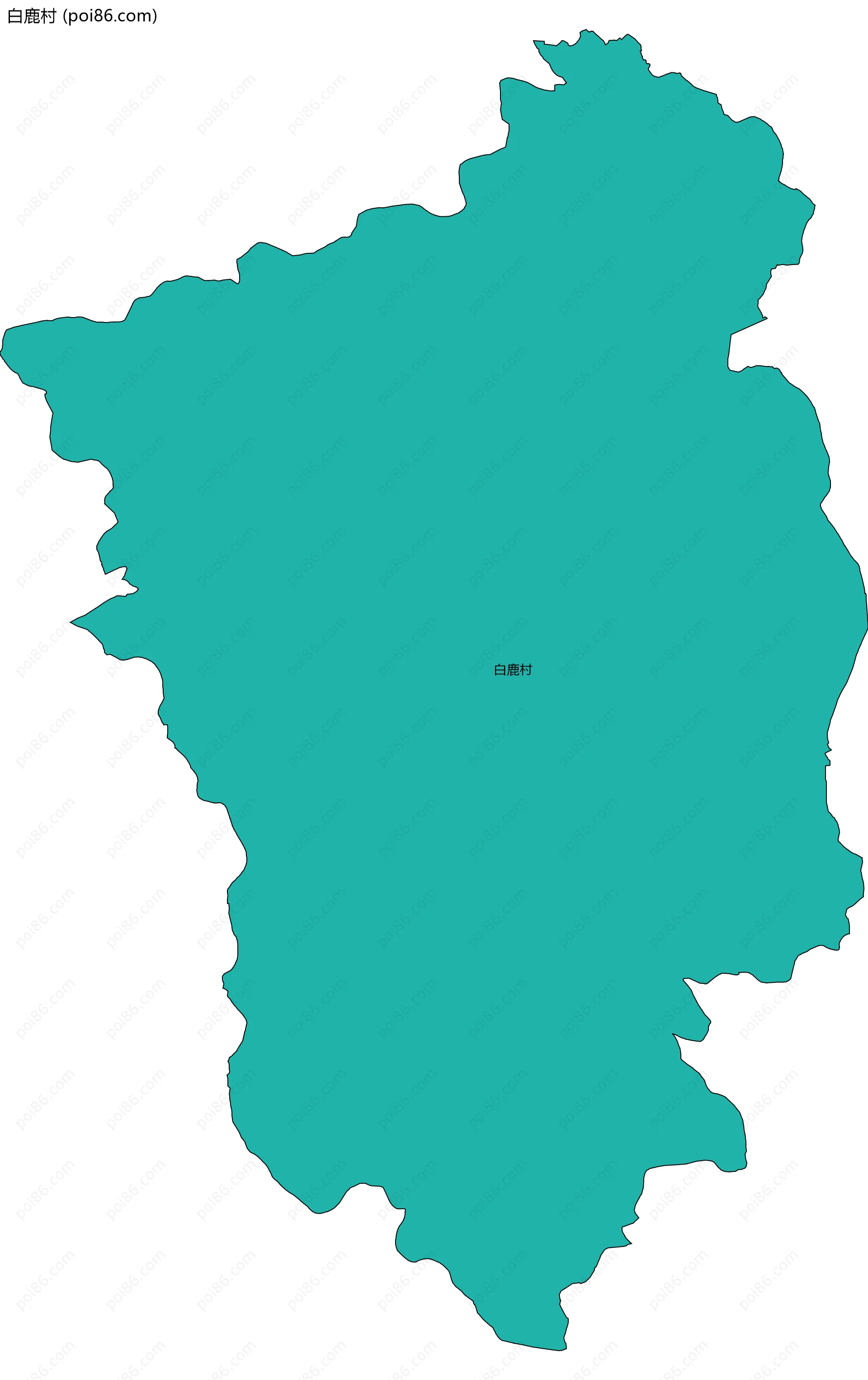 白鹿村边界地图